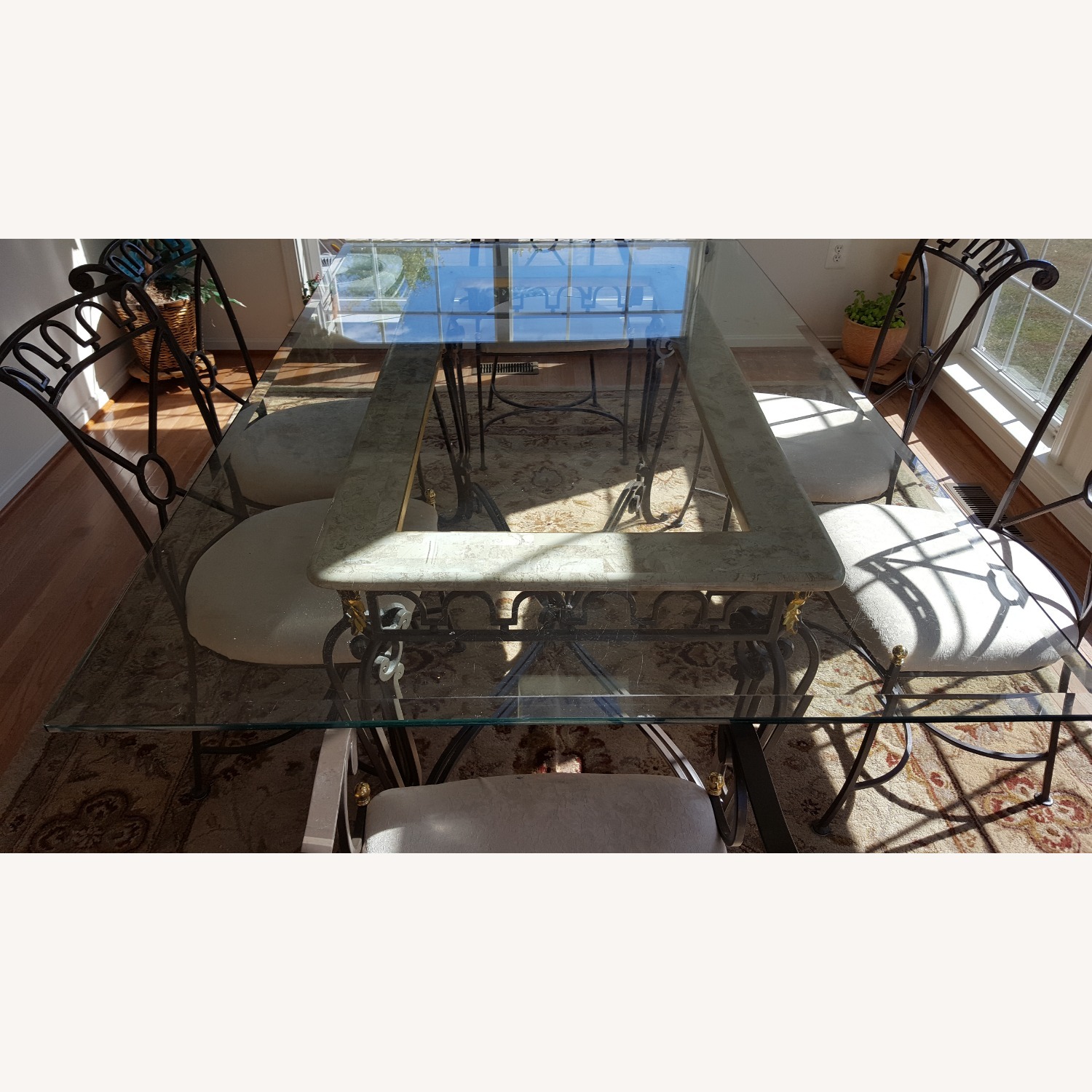 Dining Room Set With Glass Table Top  - image-2