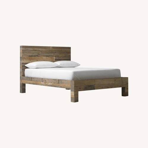 Used West Elm Emmerson Reclaimed Wood Queen Size Bedframe for sale on AptDeco