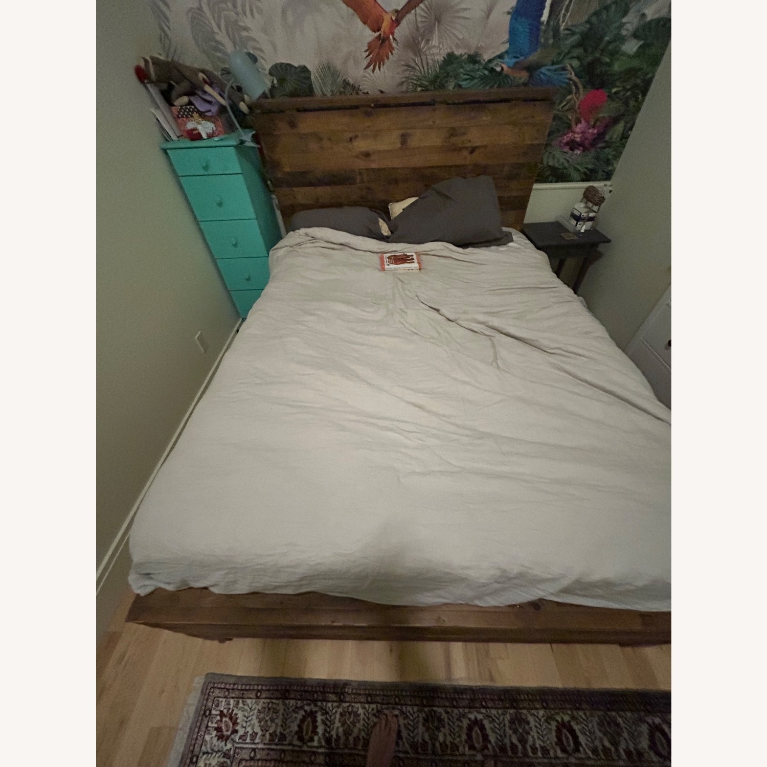 West Elm Emmerson Reclaimed Wood Queen Size Bedframe - image-1