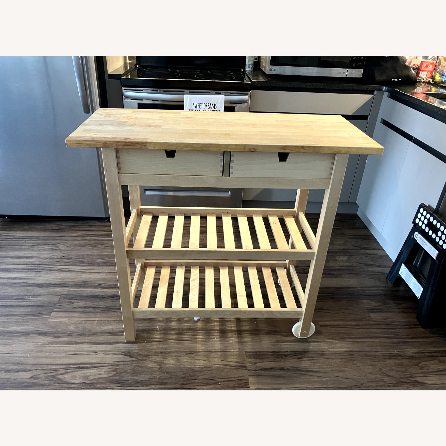 IKEA FÖRHÖJA Kitchen Cart, Birch - image-1