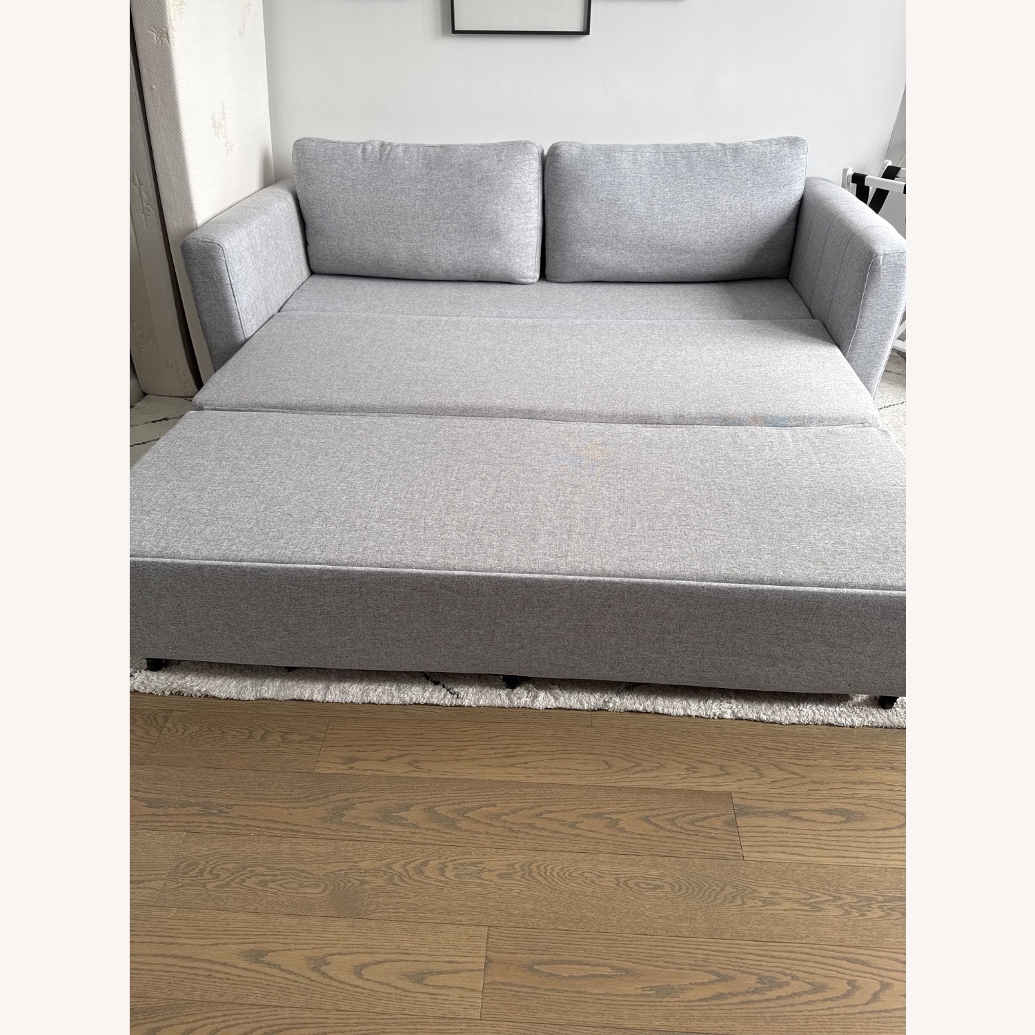 3-Seater Linen Convertible Sleeper Sofa - image-4