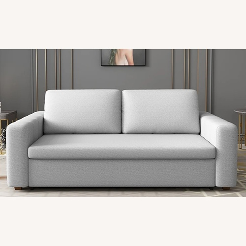 Used 3-Seater Linen Convertible Sleeper Sofa for sale on AptDeco