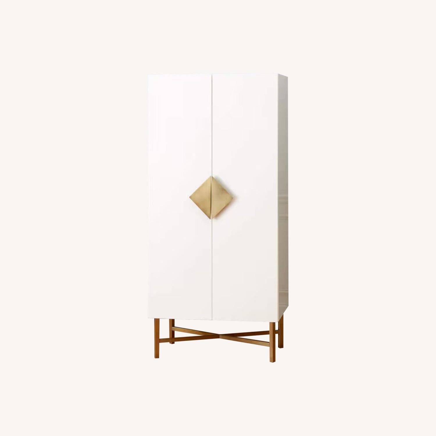 CB2 Astoria White Wooden Wardrobe - image-0