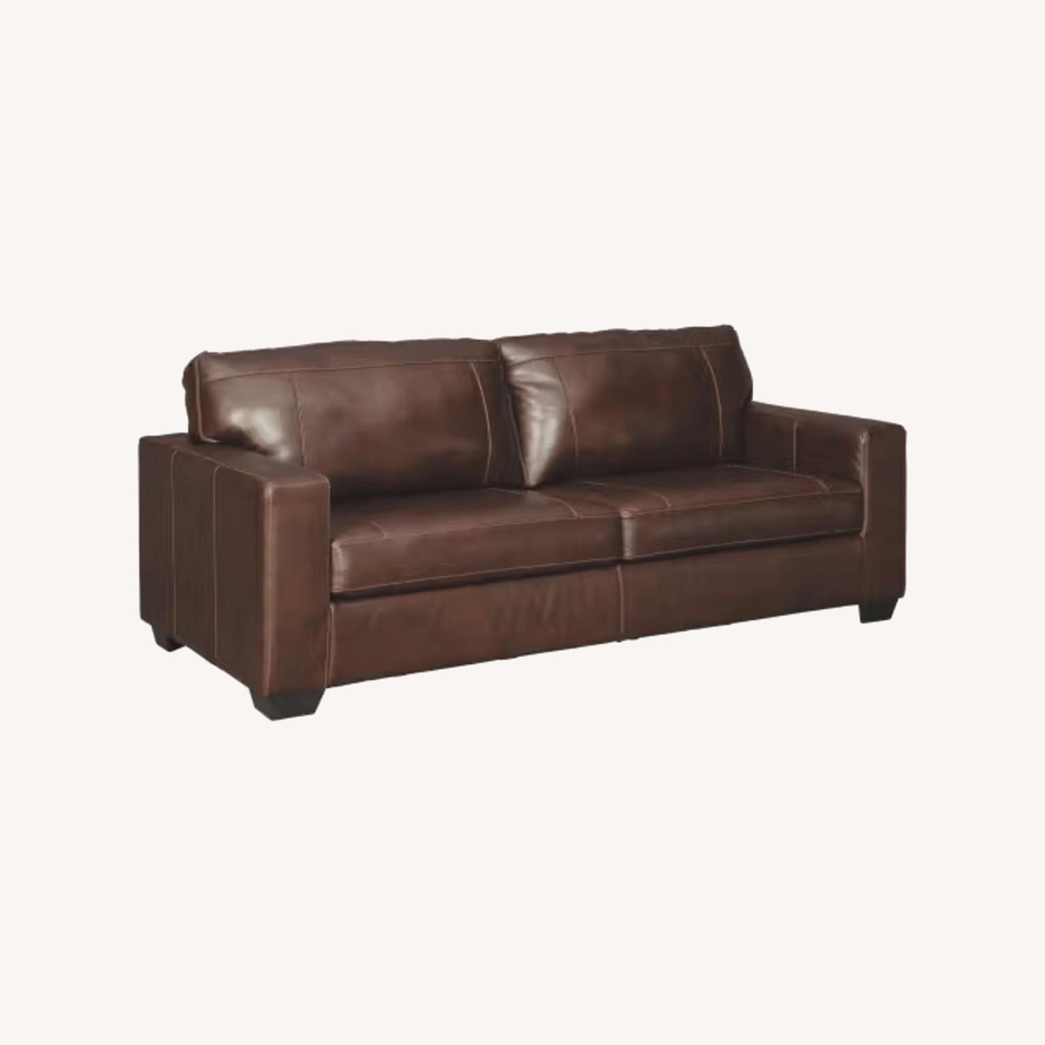 Morelos Leather Sofa Come Bed - image-0