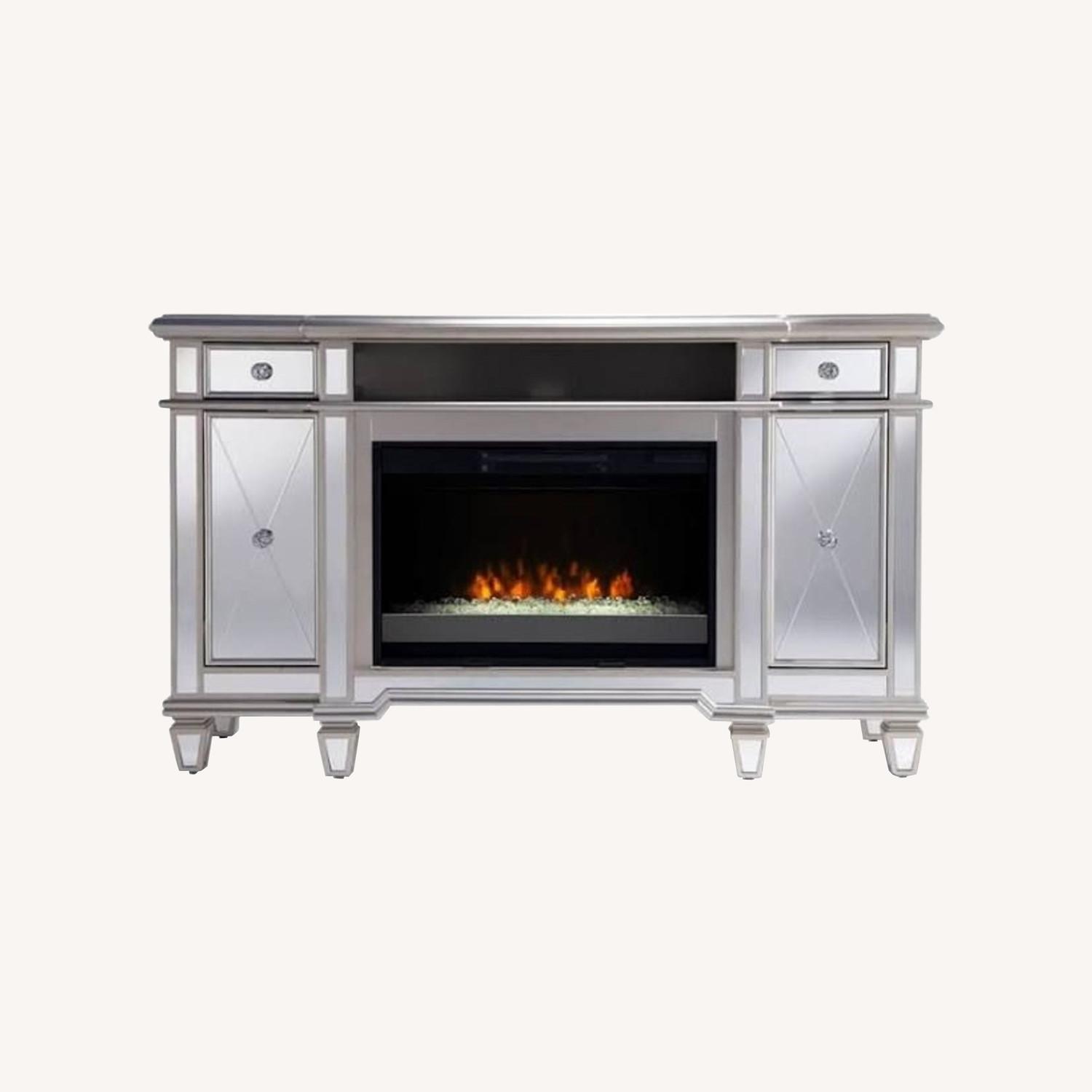 Salon Media Console/Fake Fireplace/Space Heater - image-0
