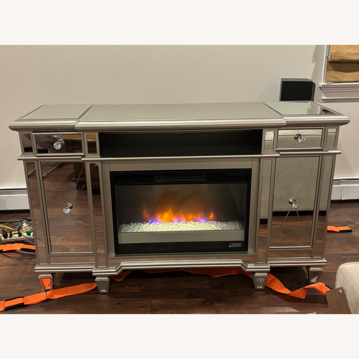 Salon Media Console/Fake Fireplace/Space Heater - image-1