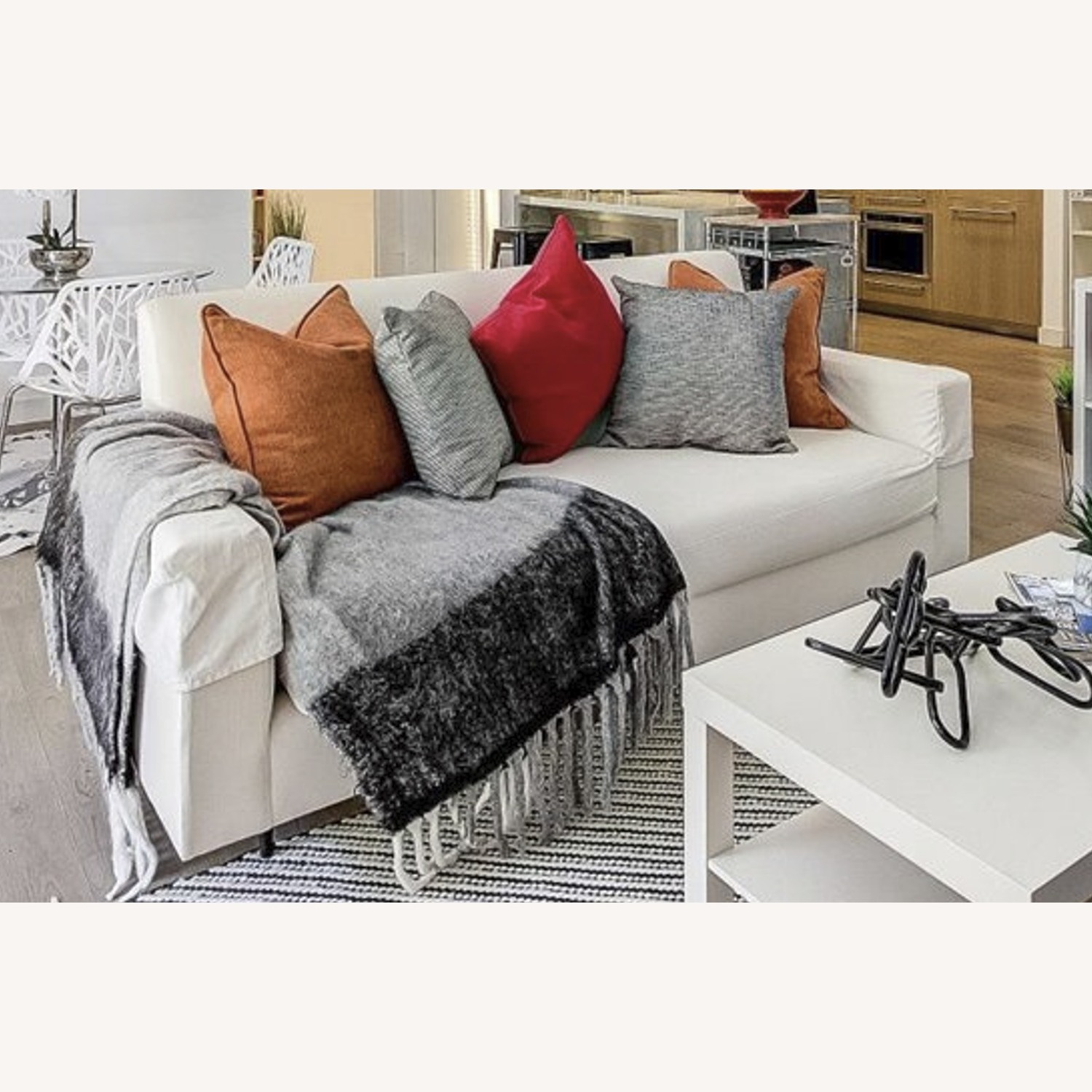 Elegant 2 Seater Organic Cotton Sofa by Ekla Home - image-1