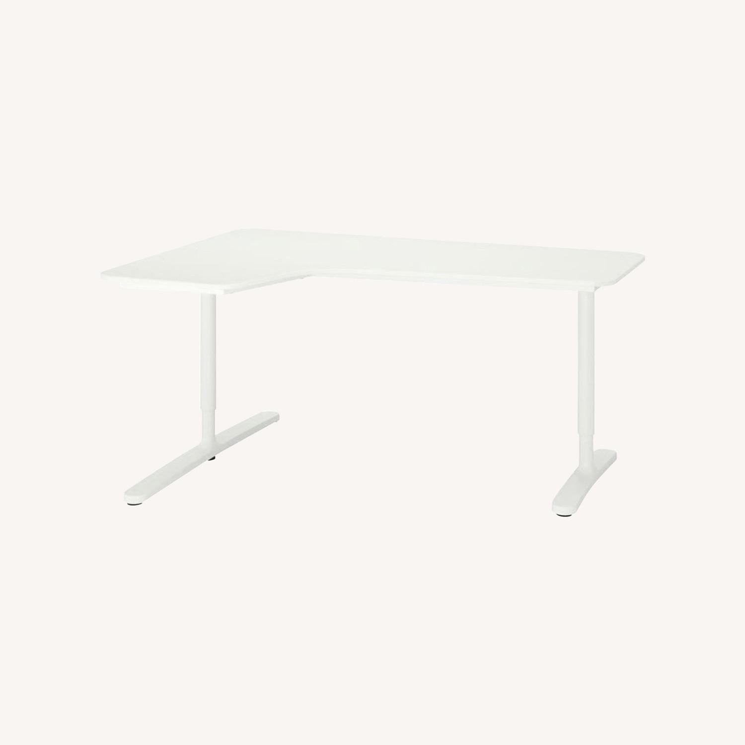 IKEA Bekant Corner Desk Left with Eilif Dividers - image-0