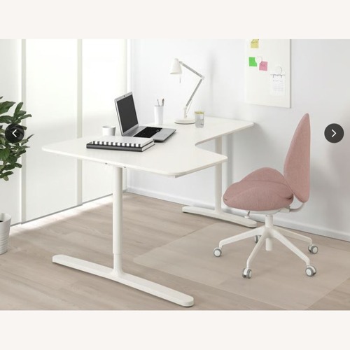 Used IKEA Bekant Corner Desk Left with Eilif Dividers for sale on AptDeco