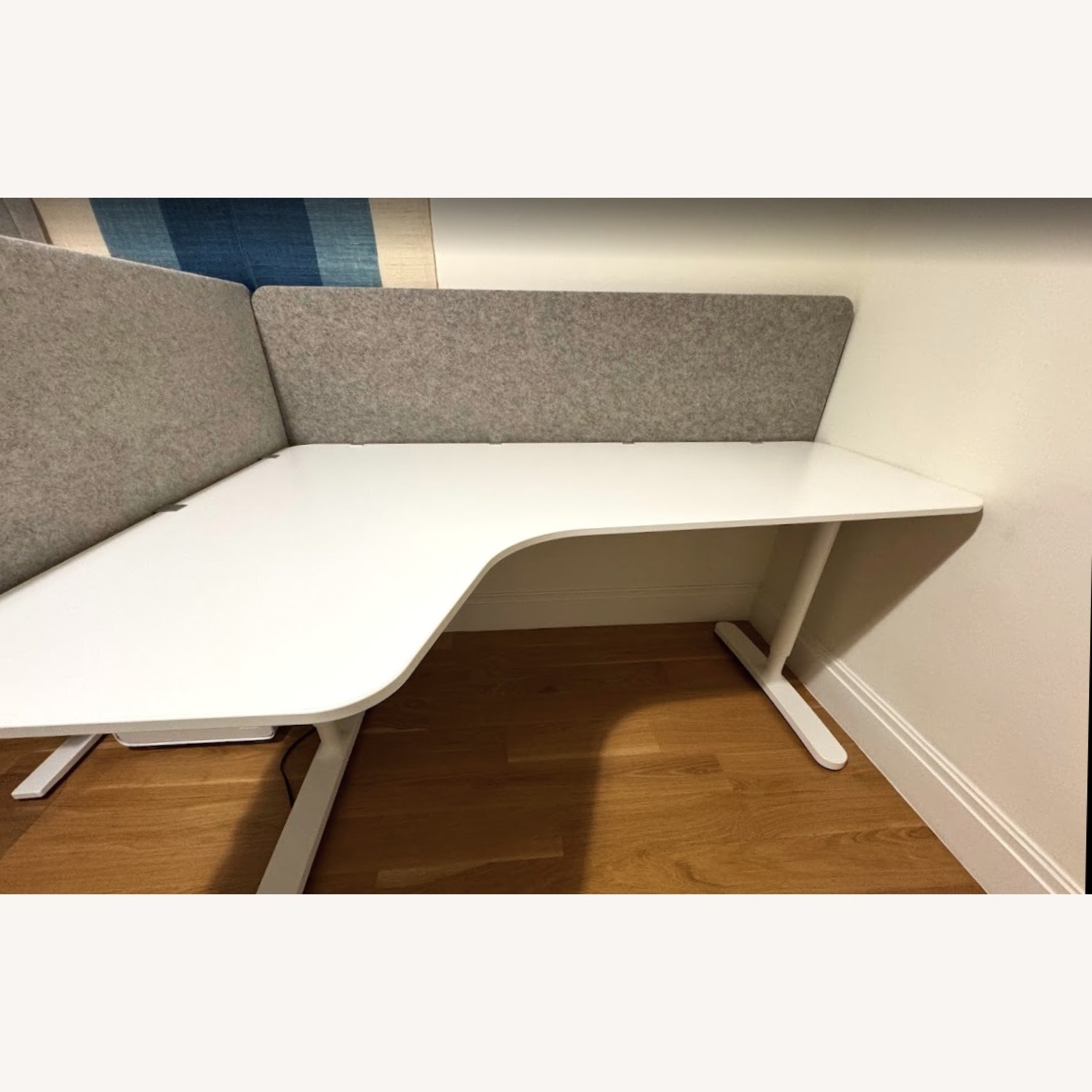 IKEA Bekant Corner Desk Left with Eilif Dividers - image-3