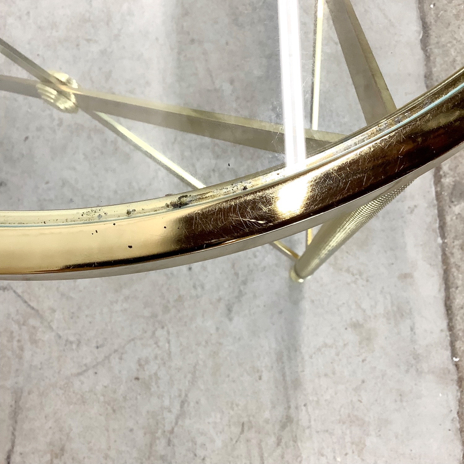 Vintage Brass and Glass Side Table - image-9