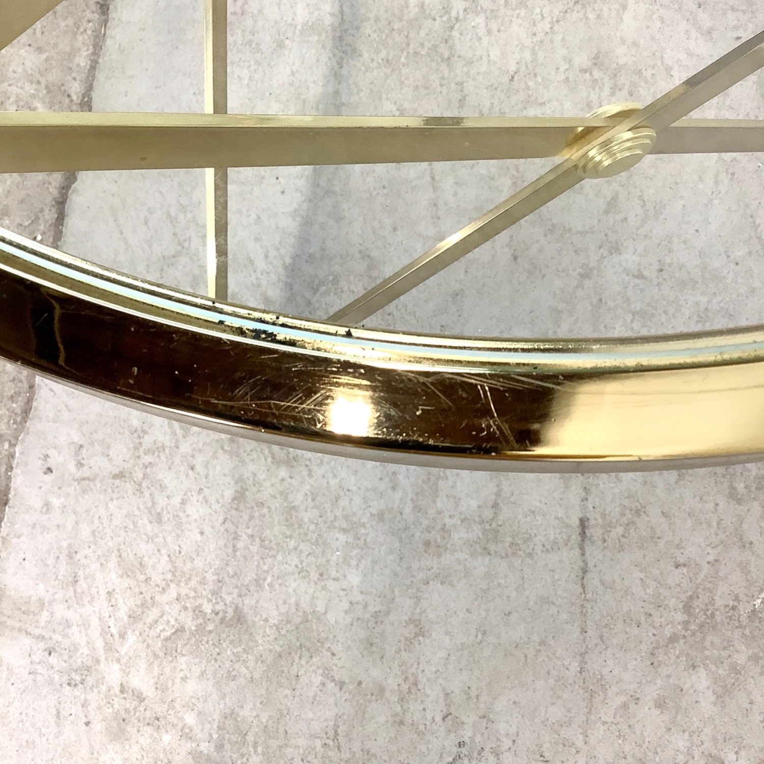 Vintage Brass and Glass Side Table - image-8