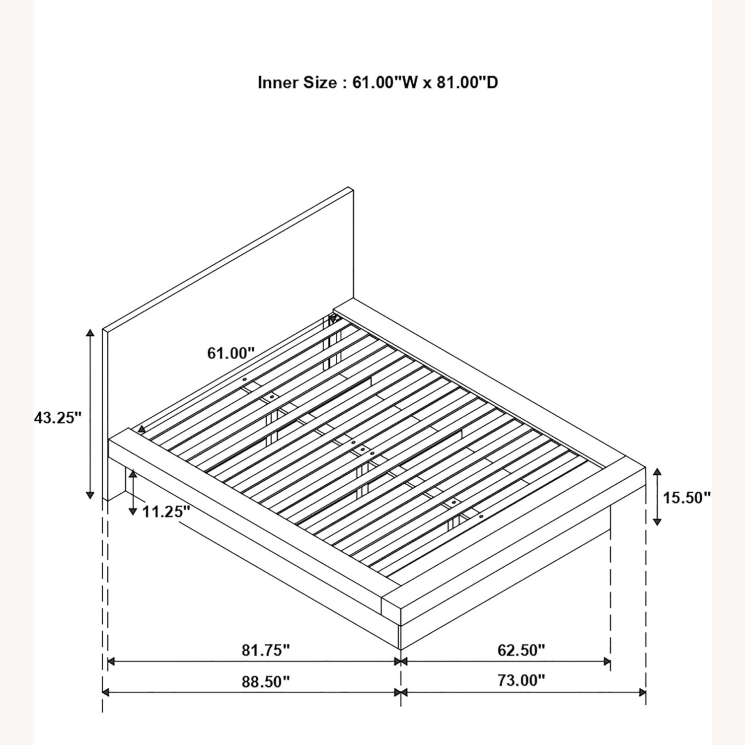 Coaster Jennifer Queen Platform Bed - image-6