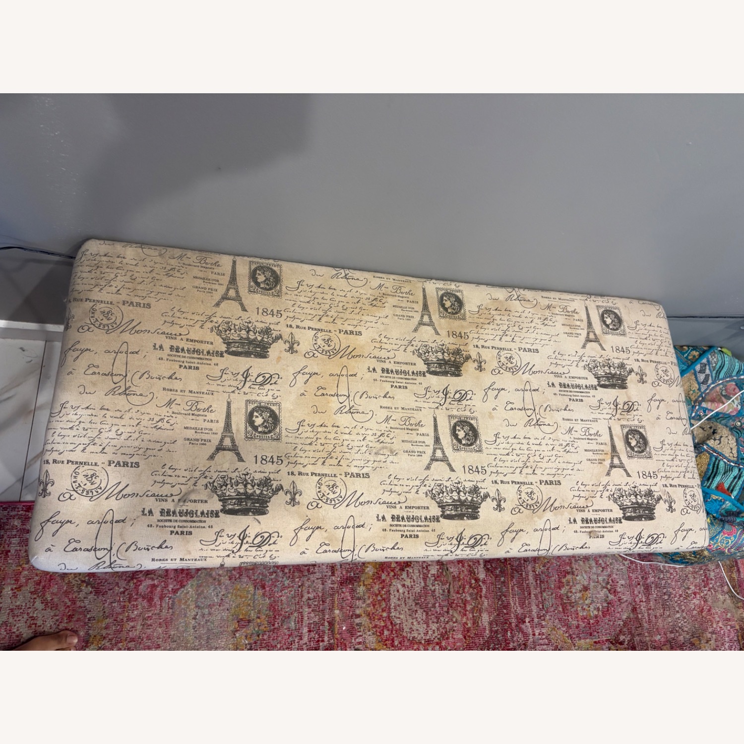 Paris Themed Storage Ottoman - image-2