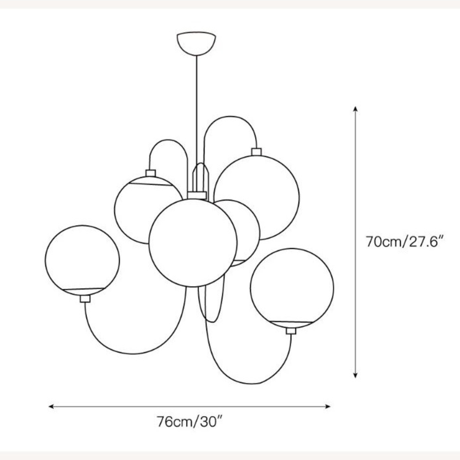 West Elm Pelle Gooseneck Chandelier - image-5