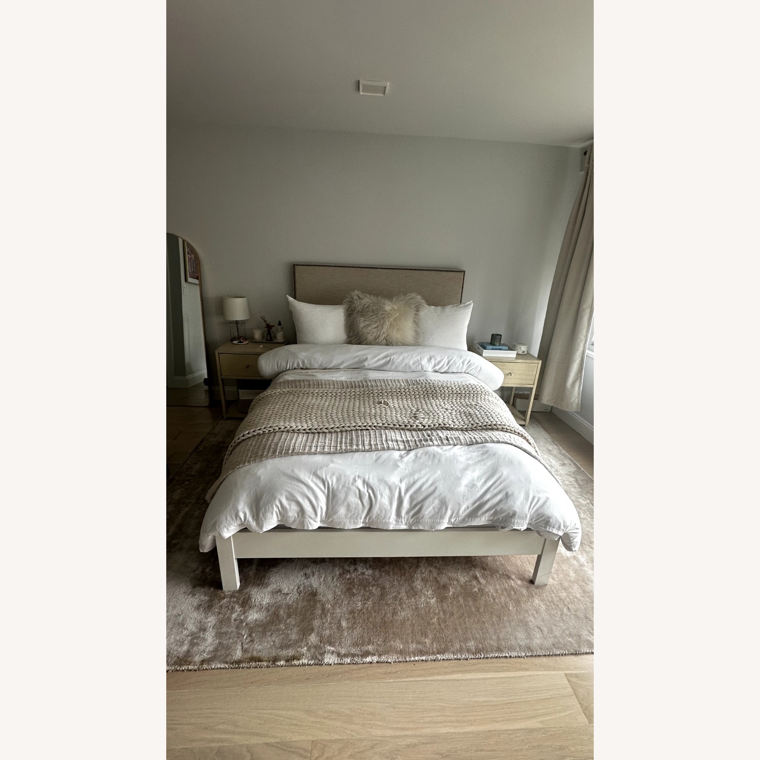 West Elm Studded Headboard & Bed Frame - image-6