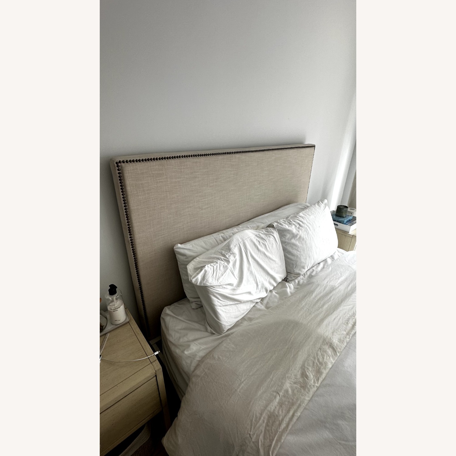 West Elm Studded Headboard & Bed Frame - image-2