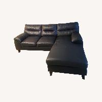 Raymour & Flanigan Navy Caspian Sectional
