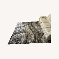 Bob's Discount Furniture Gray Swirl Carved Rug