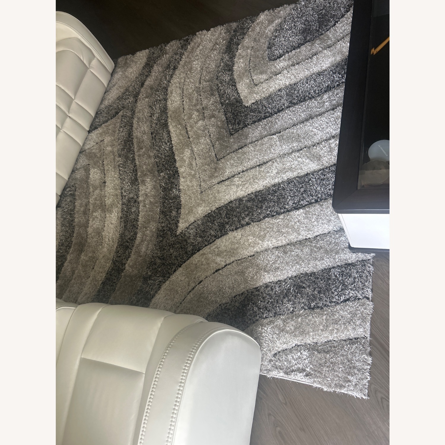 Bob's Discount Furniture Gray Swirl Carved Rug - image-3