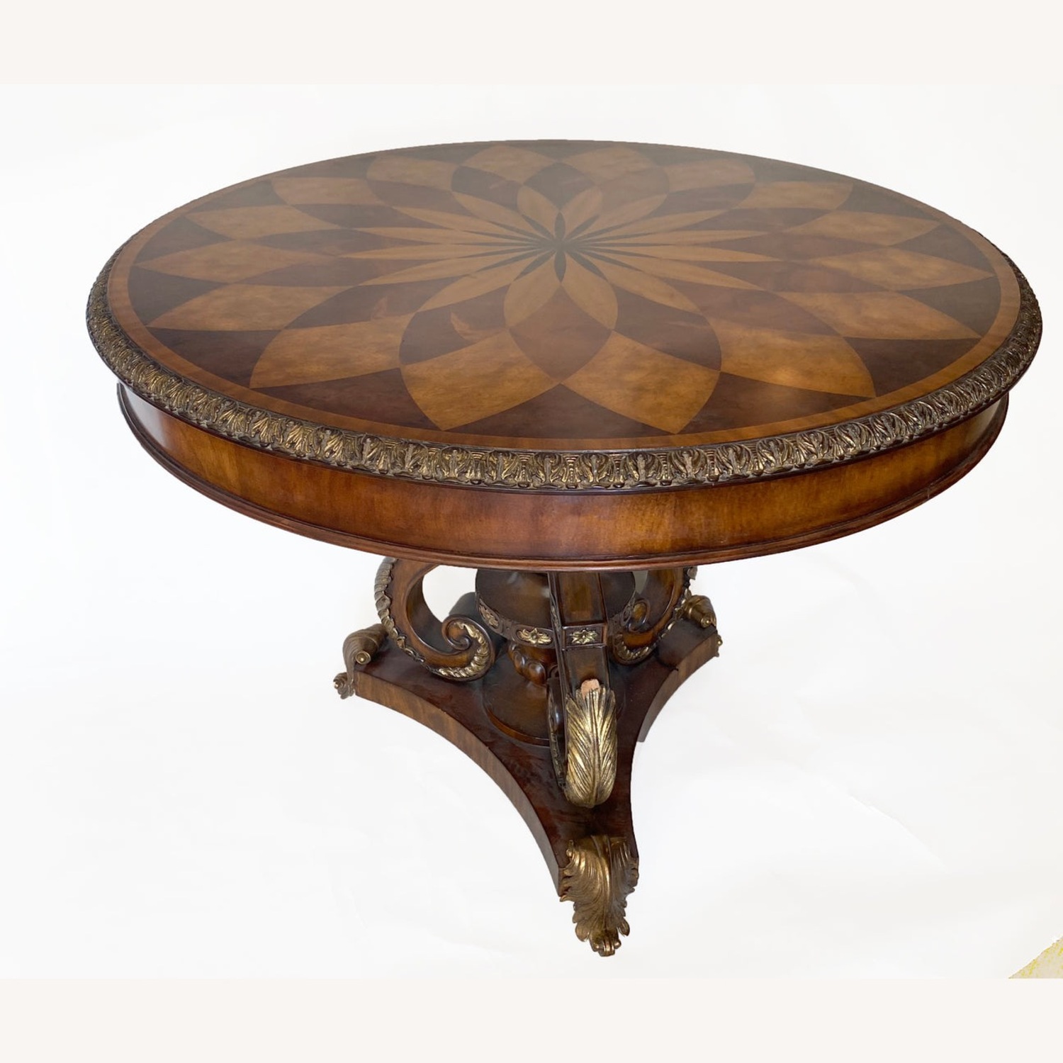 Maitland-Smith Parquetry Mahogany Center Table - image-1