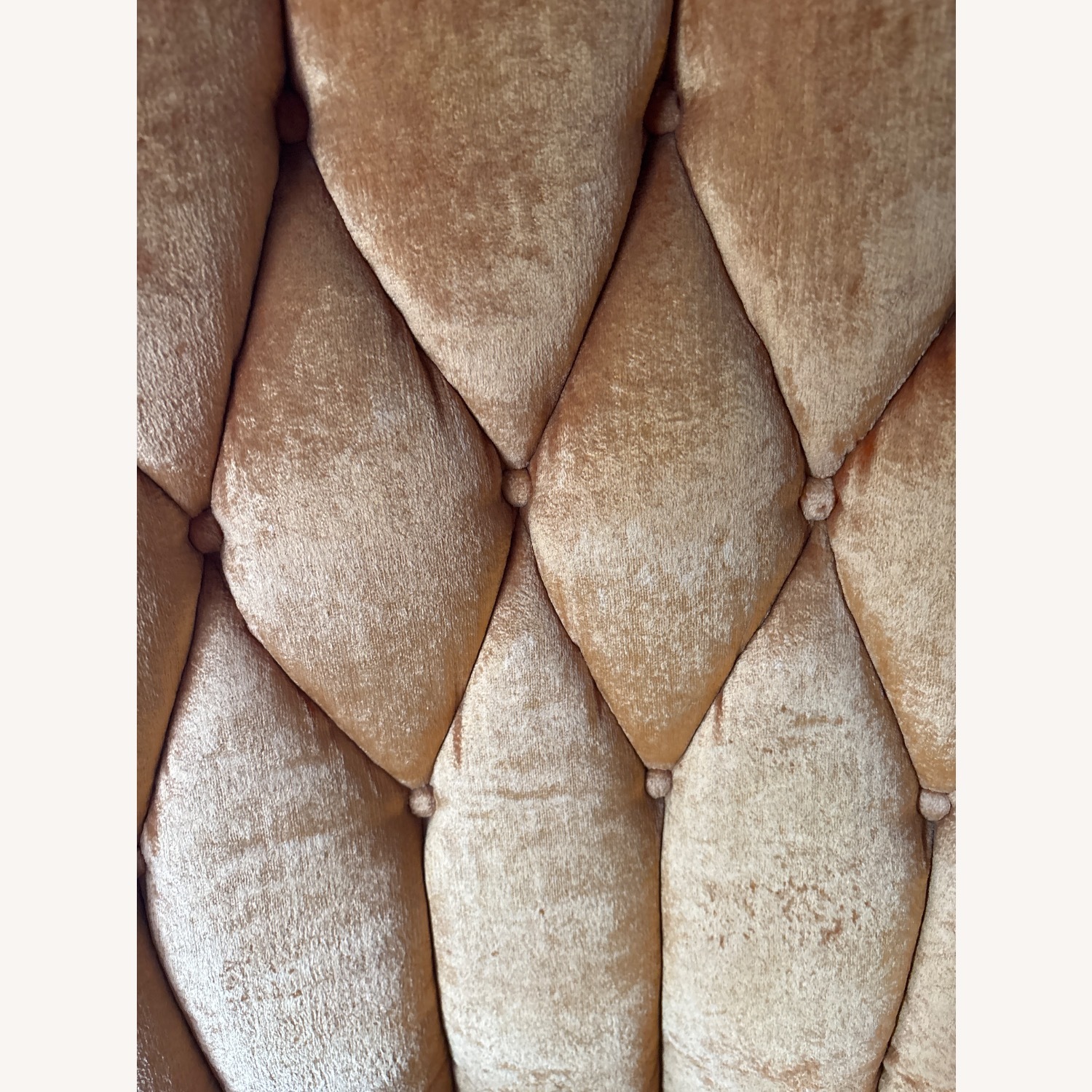 Vintage Queen Anne Gold Velvet Armchair - image-12