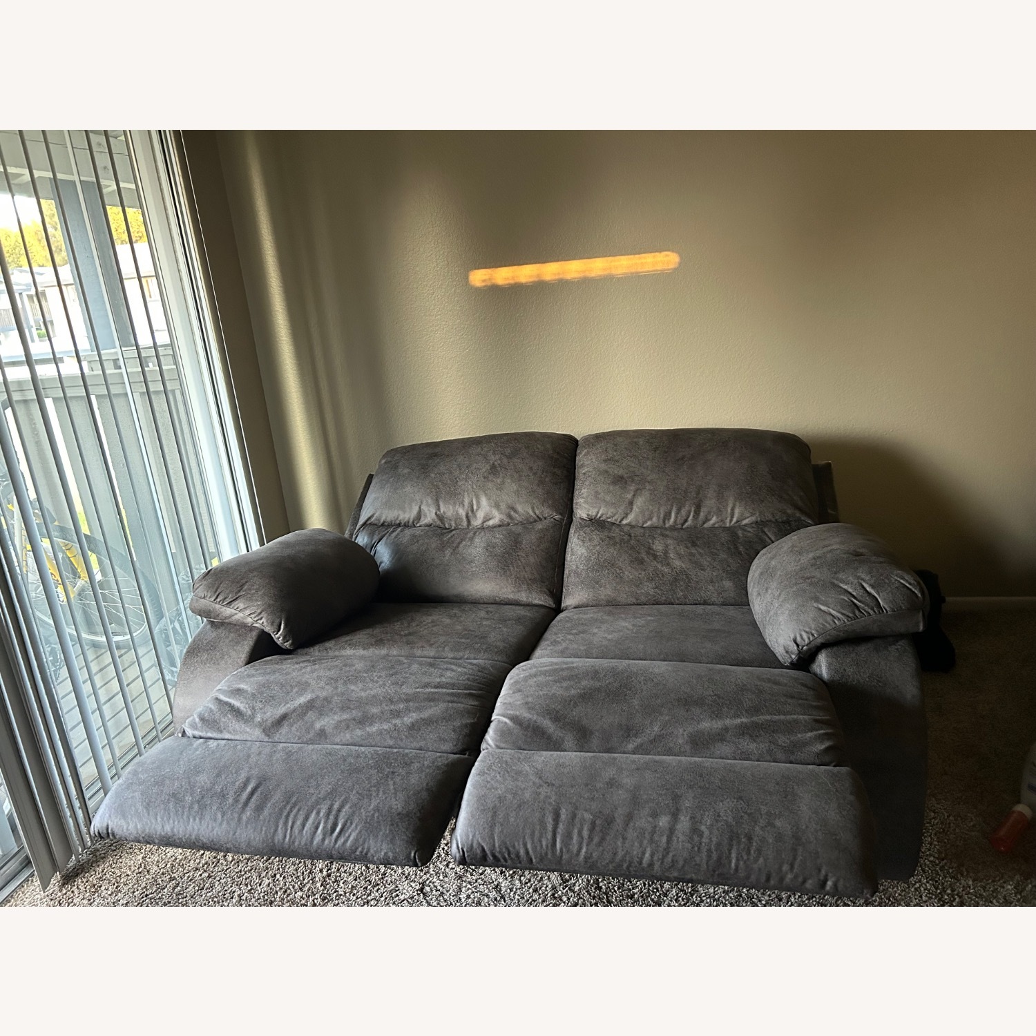 Concrete Grey Reclining Sofas - image-3