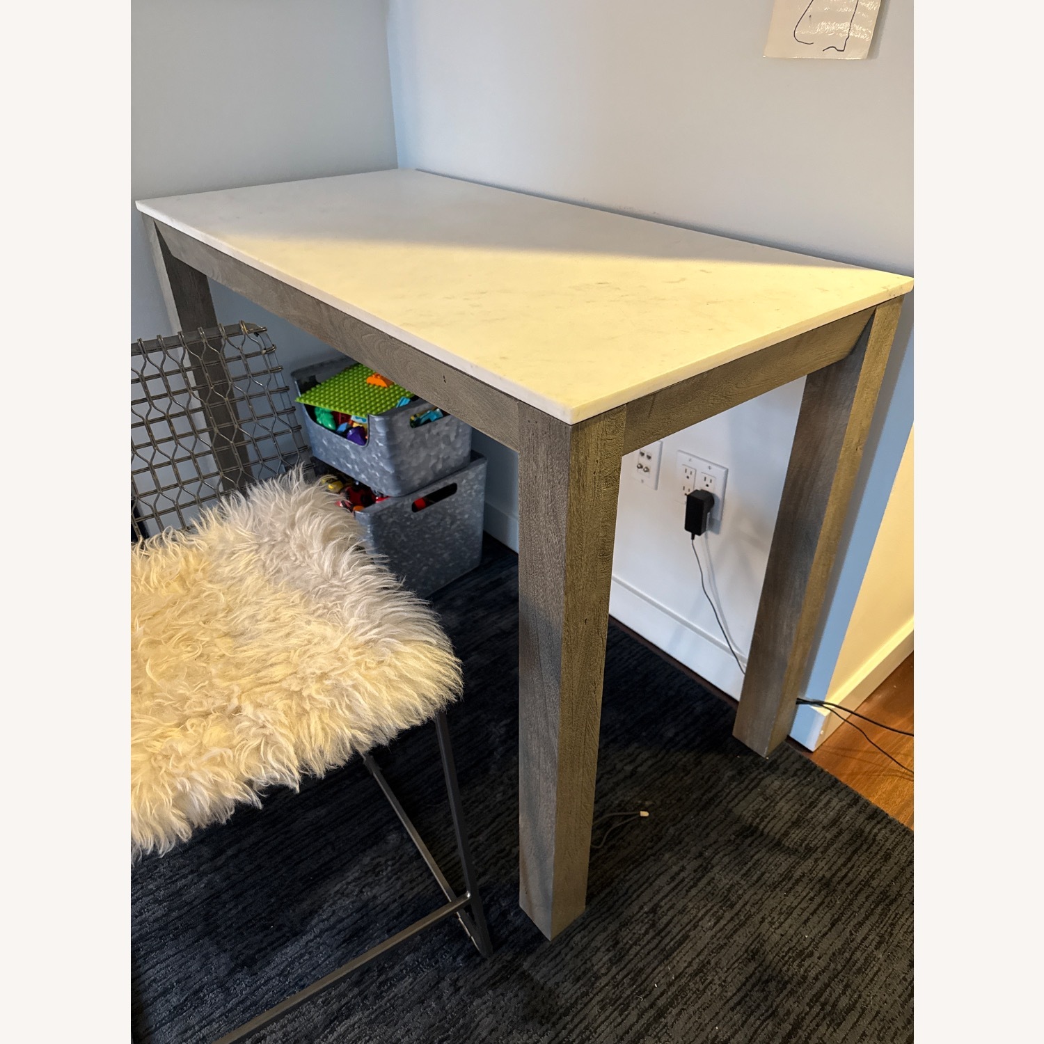 CB2 Palate Marble Table /Desk /High Top - image-3