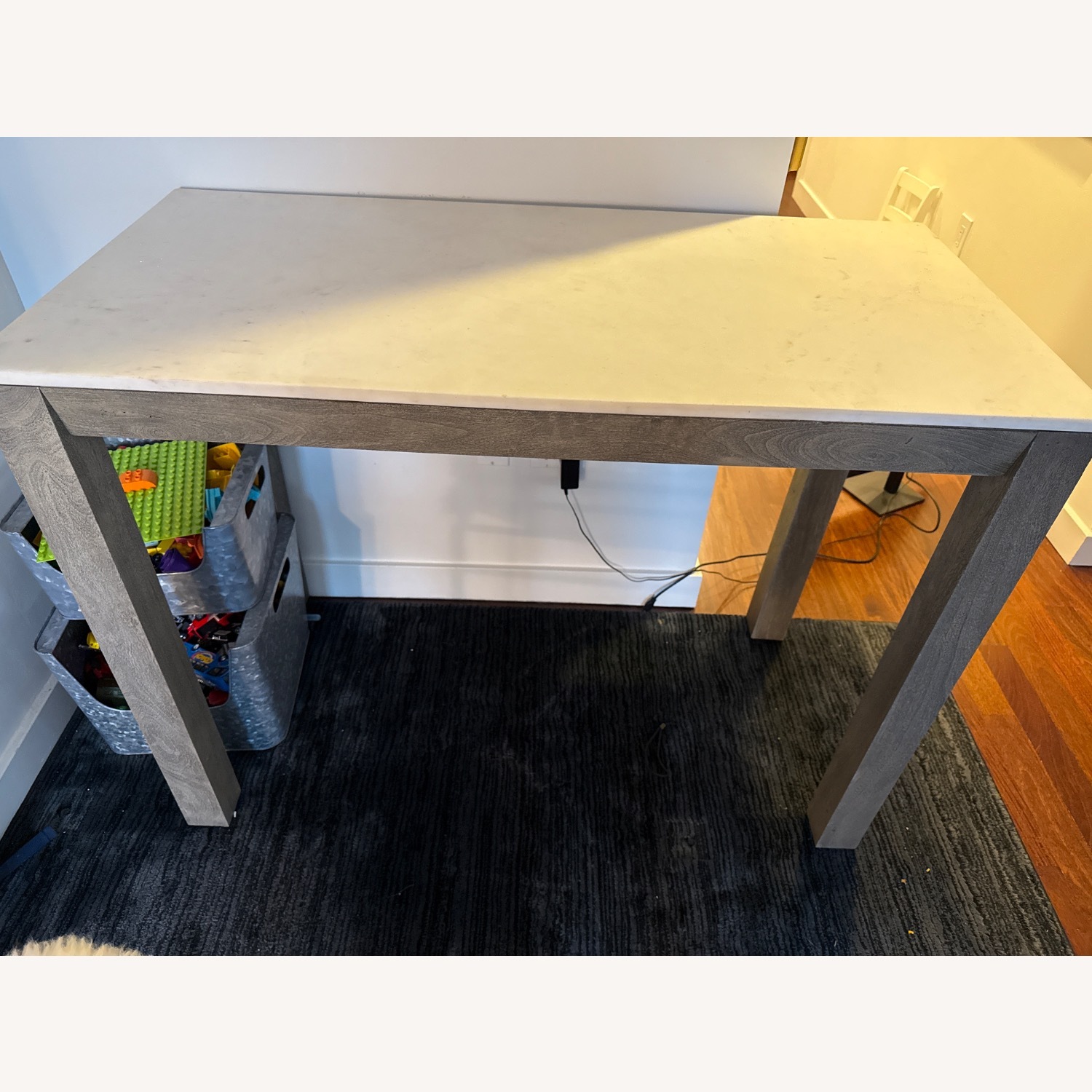 CB2 Palate Marble Table /Desk /High Top - image-7