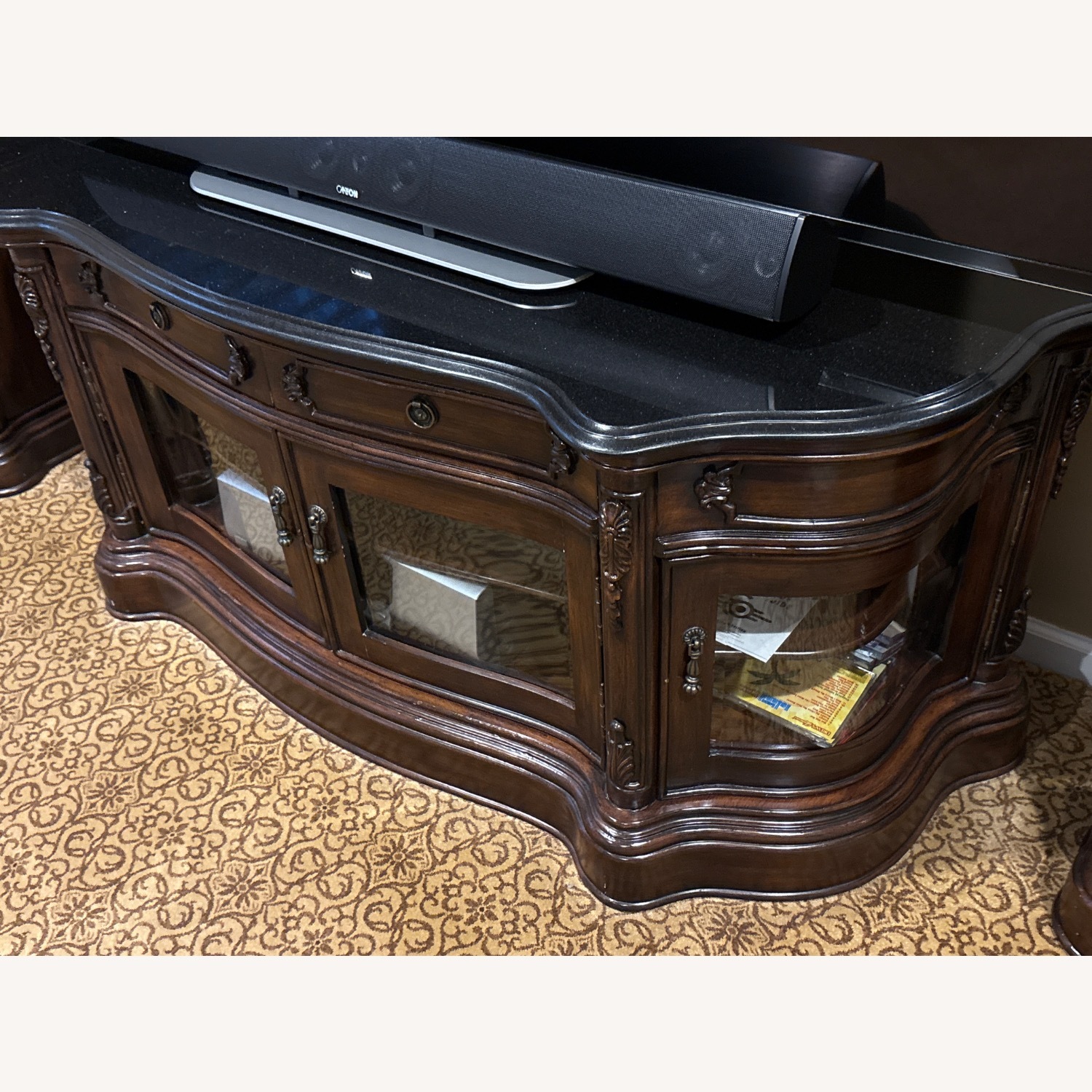Granite-topped Media Stand And Cabinet - image-3