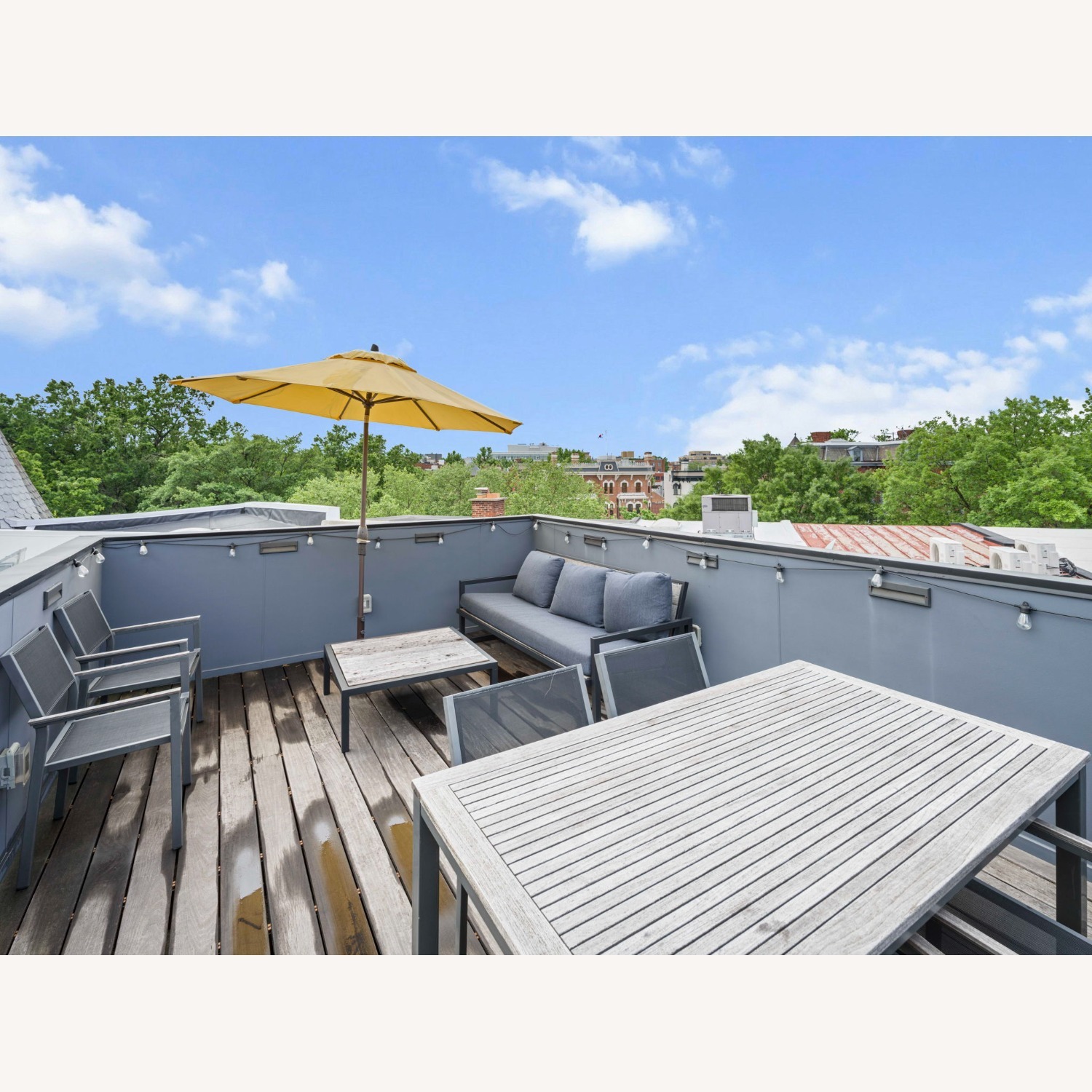 Gloster Teak Outdoor Dining Set and 4 Chairs - image-2