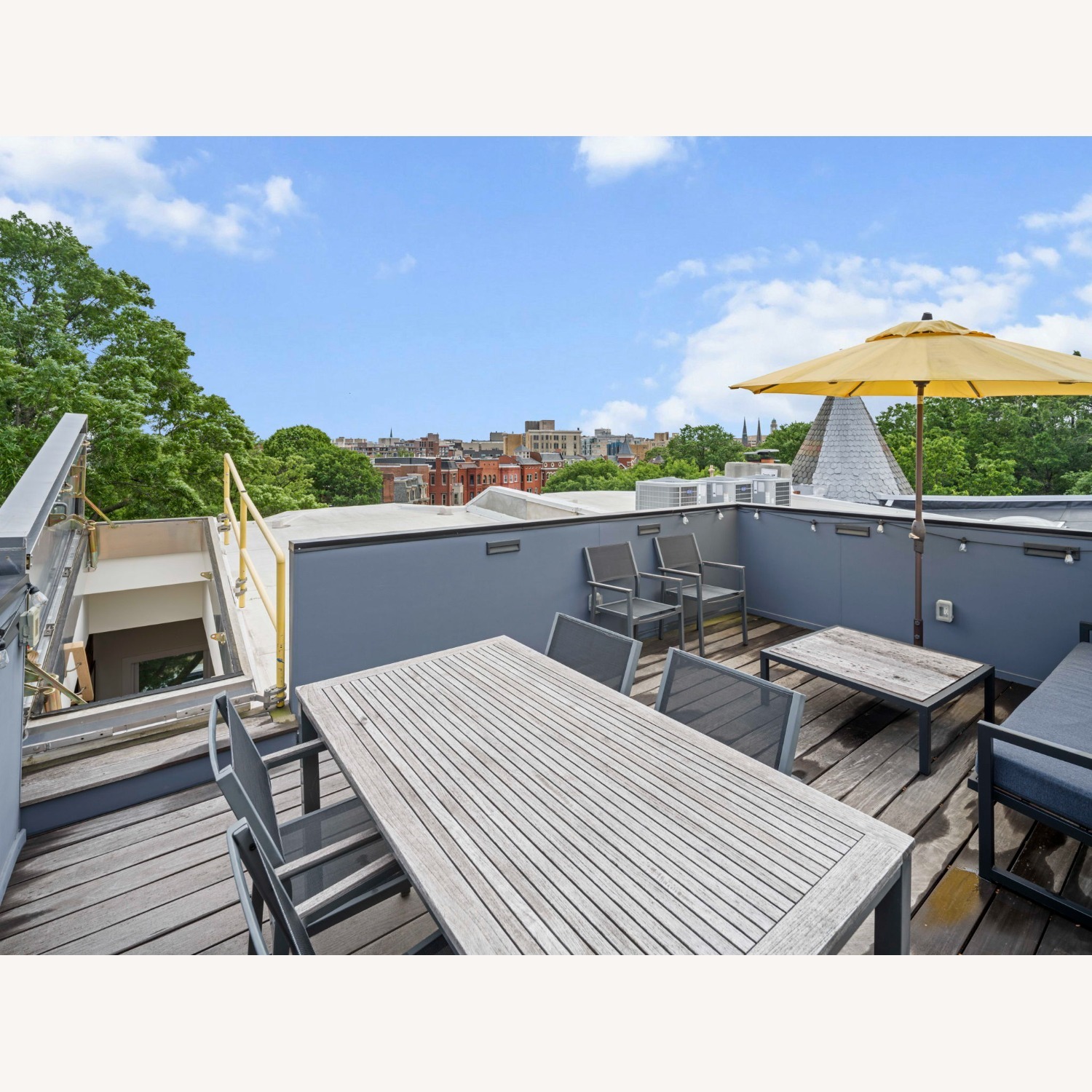 Gloster Teak Outdoor Dining Set and 4 Chairs - image-1