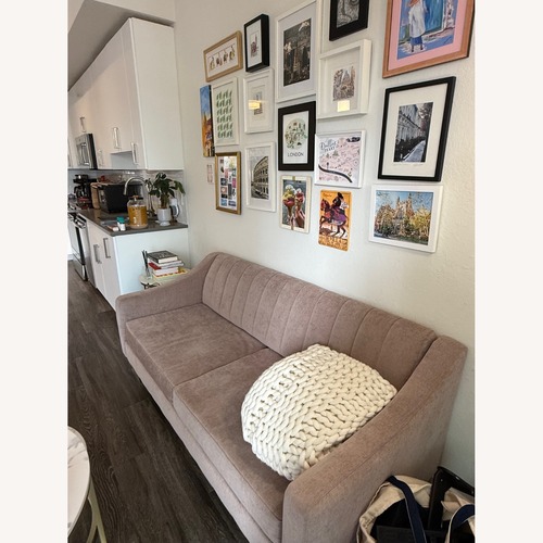Used West Elm Mauve Olive Sofa for sale on AptDeco