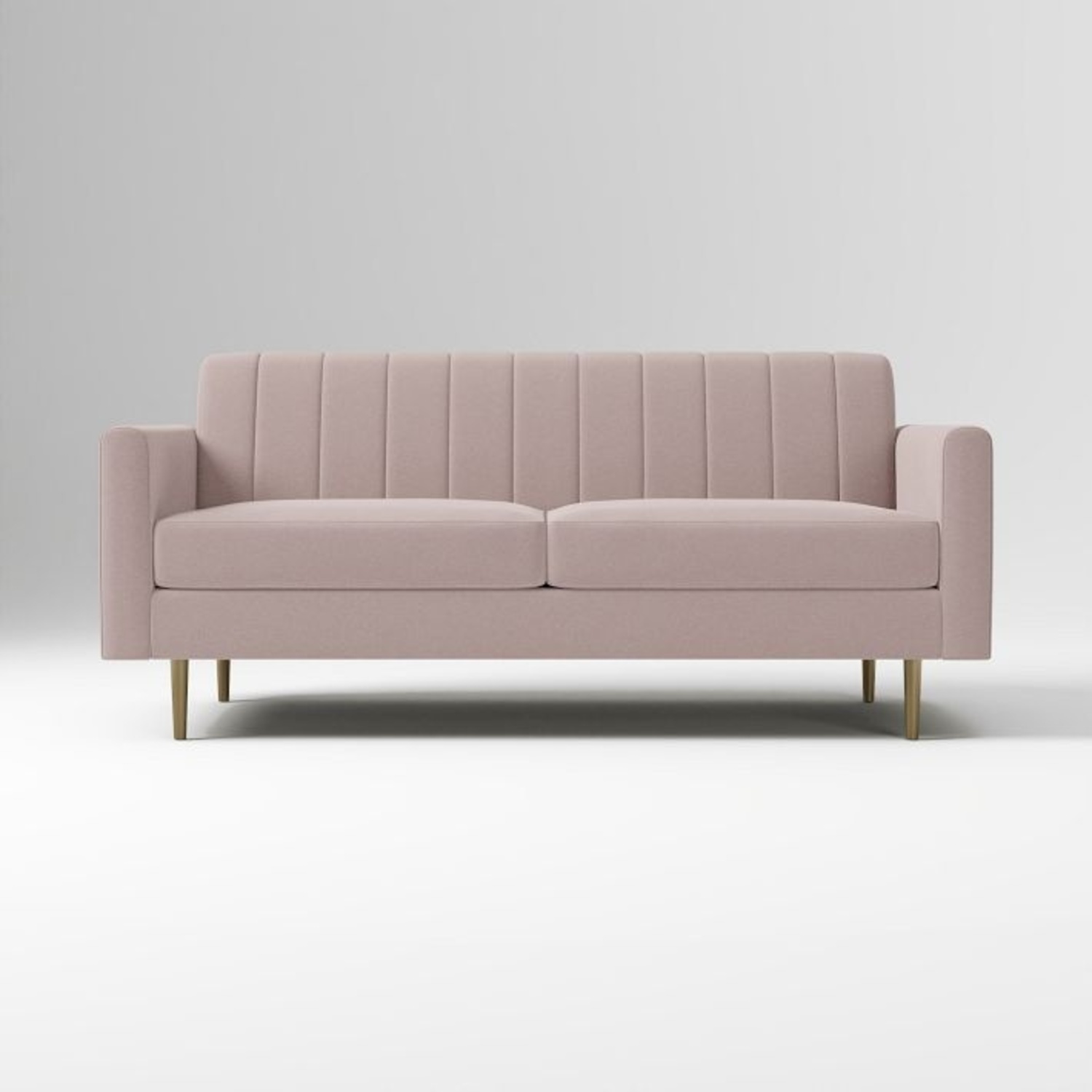 West Elm Mauve Olive Sofa - image-4