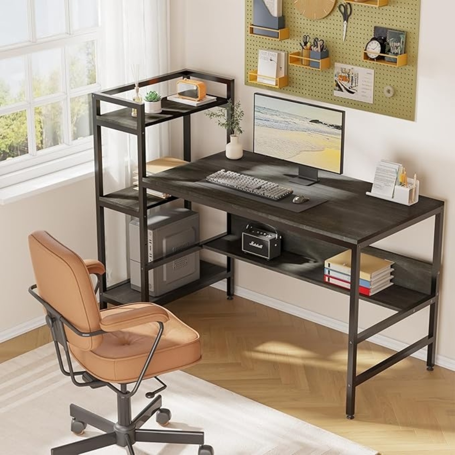 Desk with Shelves - image-7