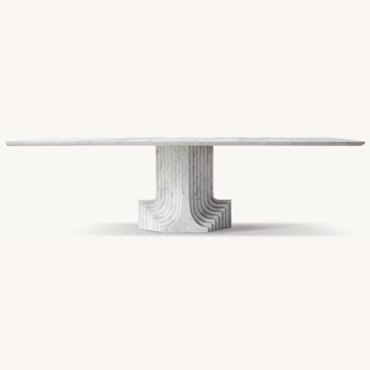 Strada White Marble Artdeco Entry Table - image-5