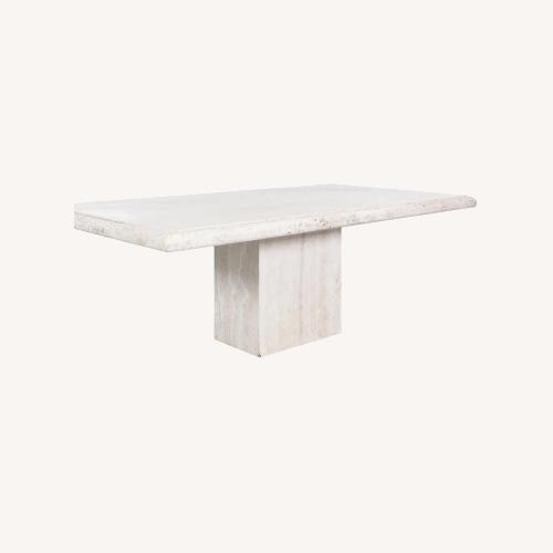 Used 1970’s Travertine Stone Dining Table  for sale on AptDeco