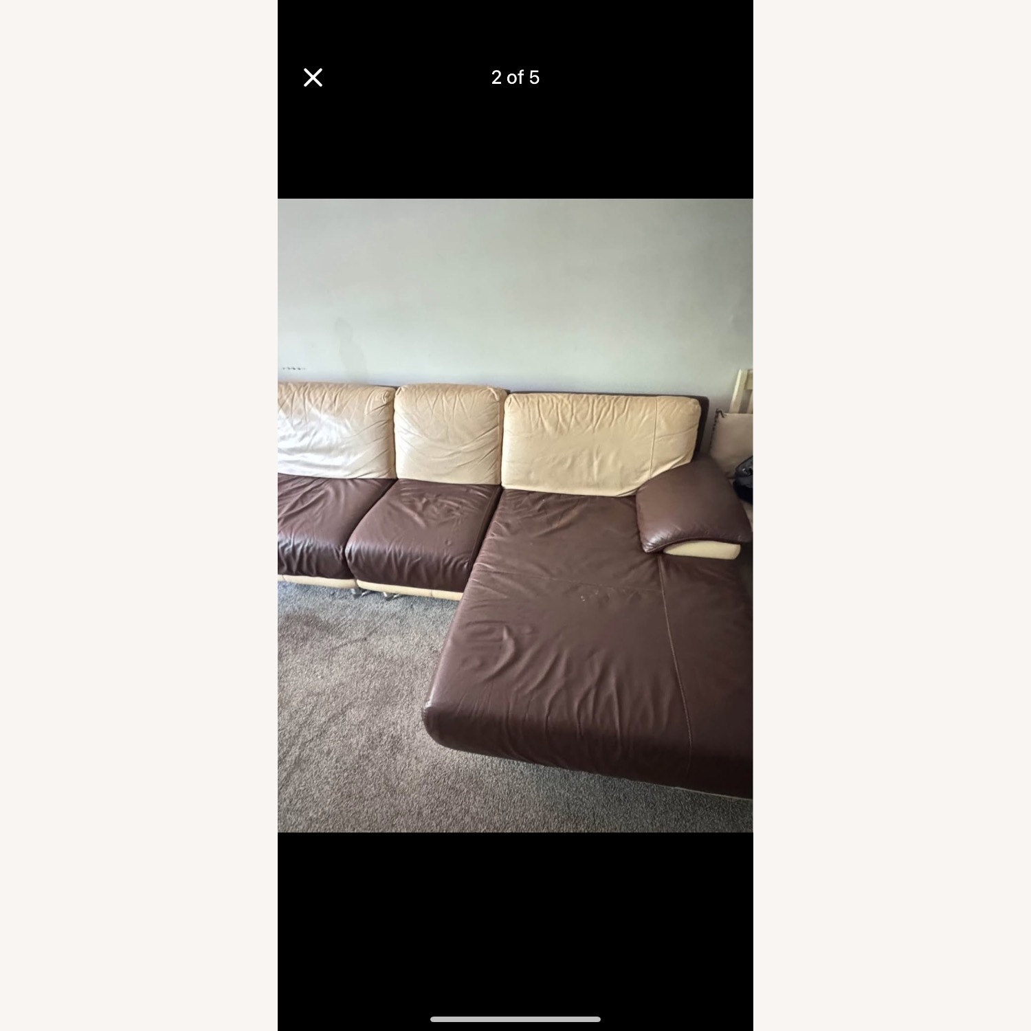 Large Leather Sectional Sofa - image-2