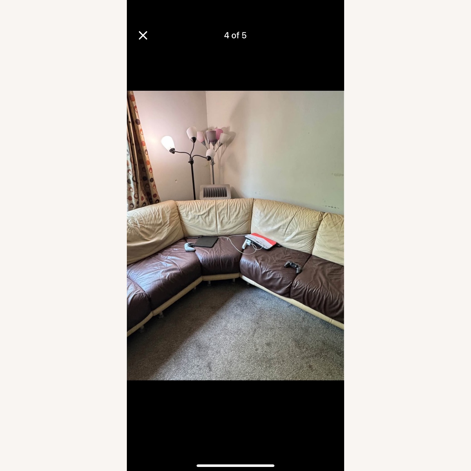 Large Leather Sectional Sofa - image-3