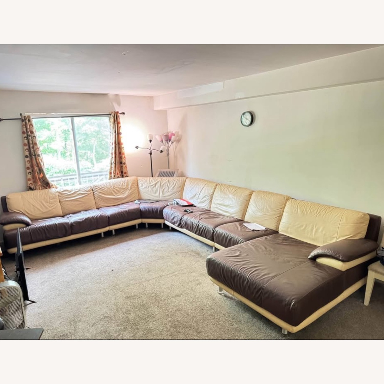 Large Leather Sectional Sofa - image-1