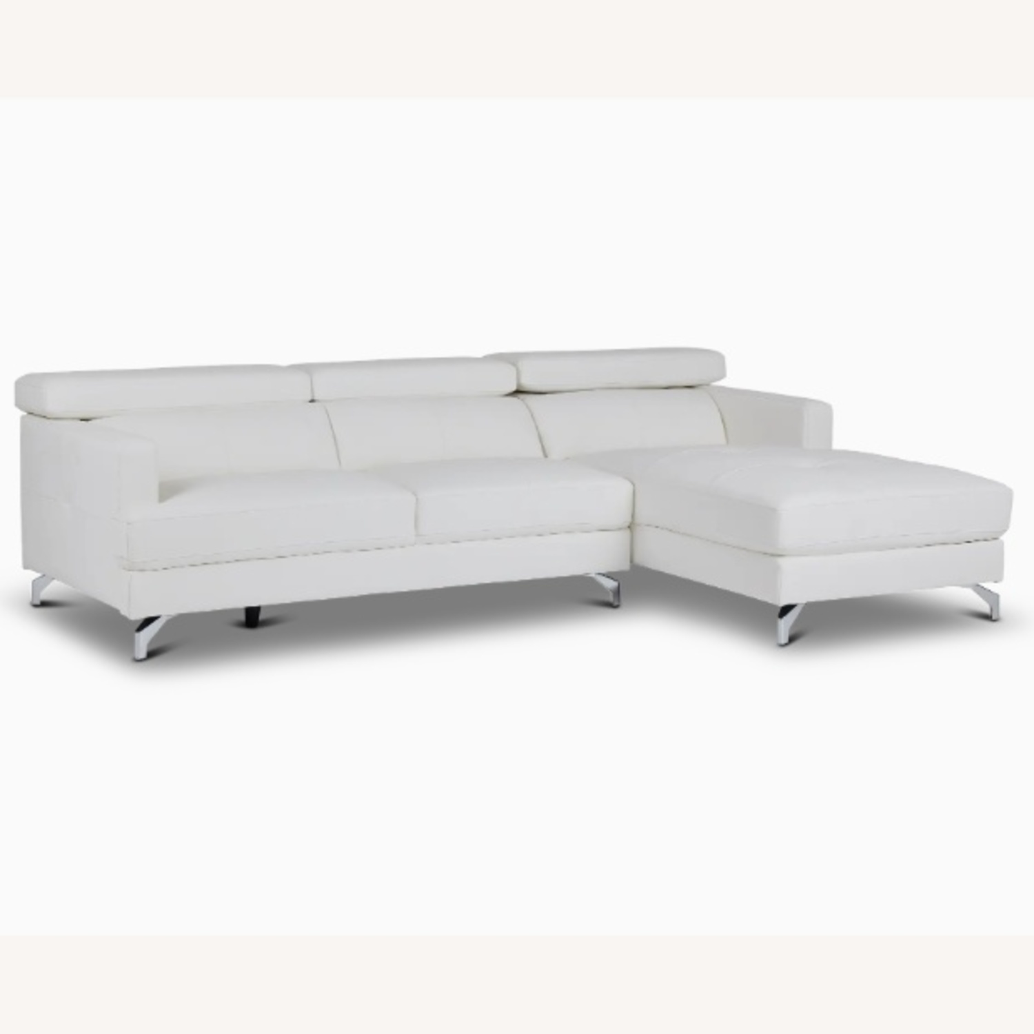 Marquez White Micro Right Chaise Sectional - image-8