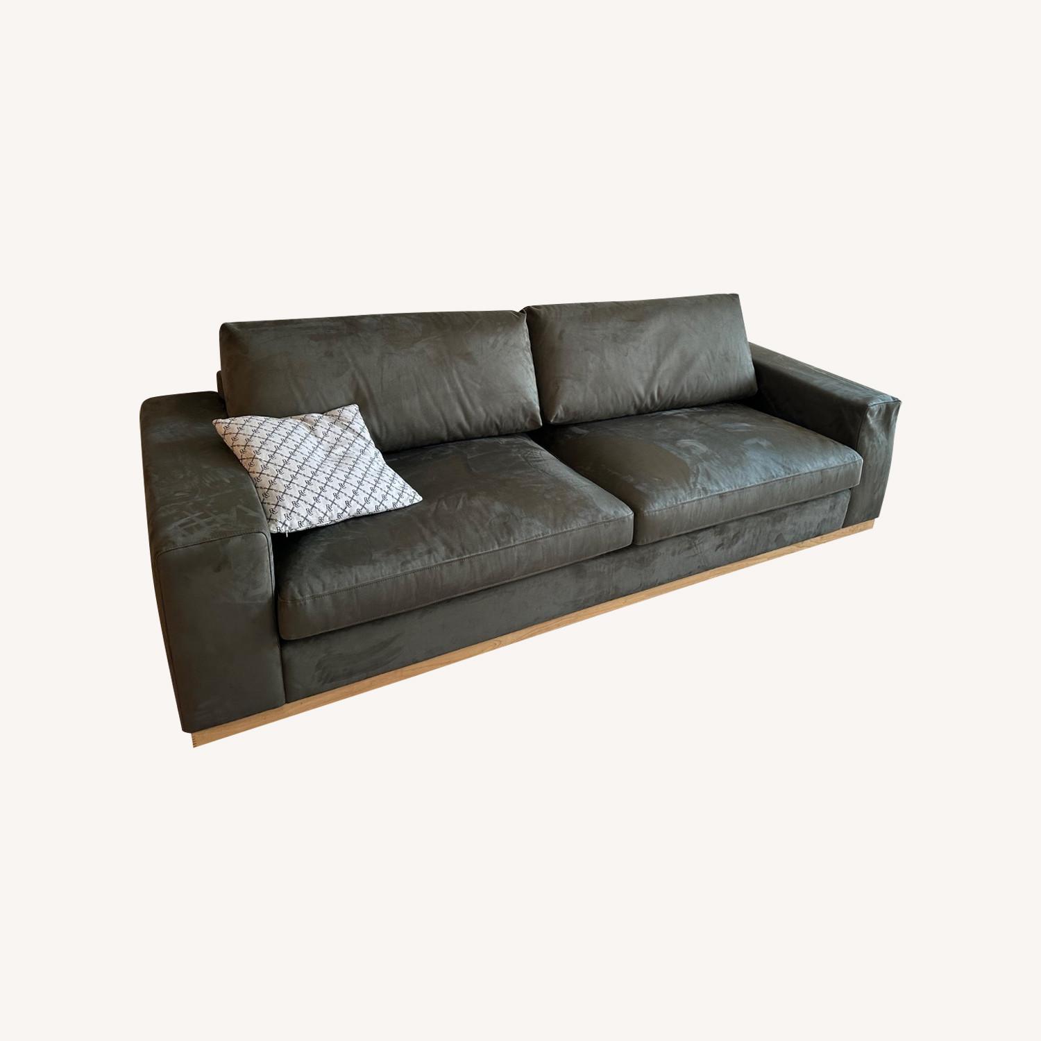 Rove Concepts Noah Sage Vegan Suede Sofa - image-0