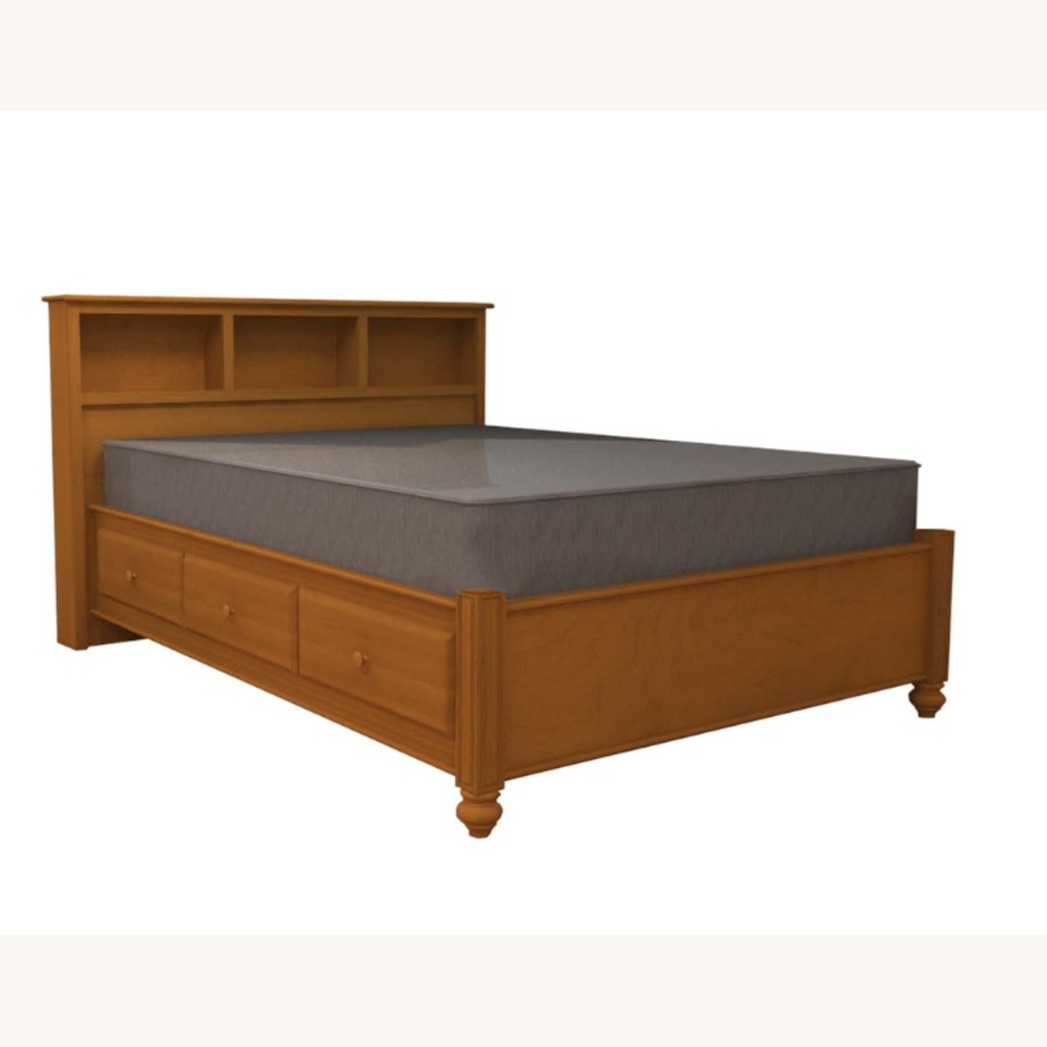 Full Size Storage Bed with Bookcase Headboard - image-10