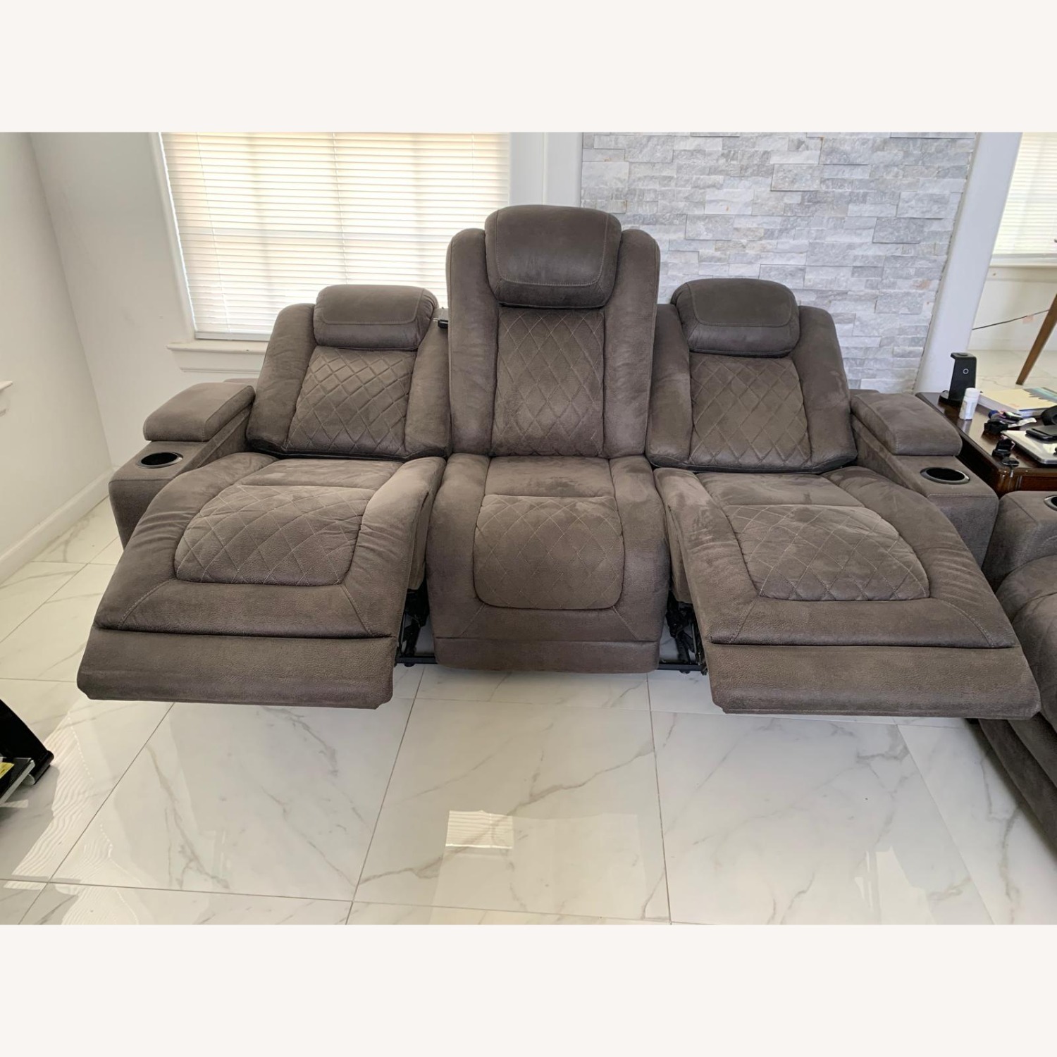 HyllMount Dual Power Reclining Sofa - image-4