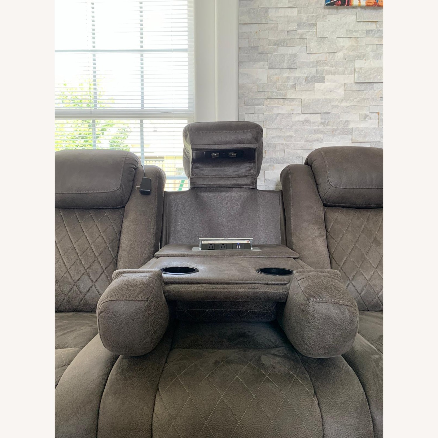 HyllMount Dual Power Reclining Sofa - image-1