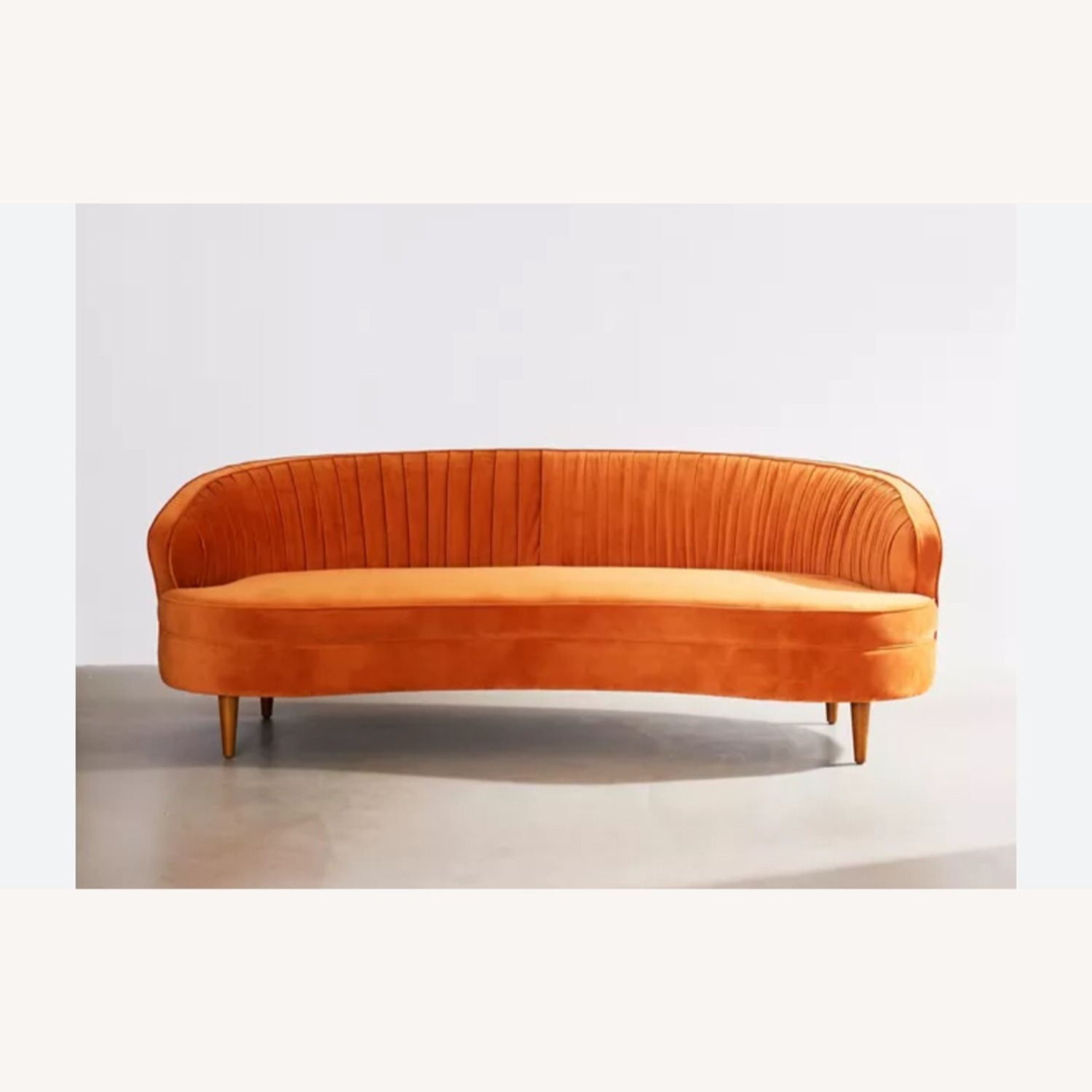 Camila Orange Velvet 3-seater Sofa - image-2