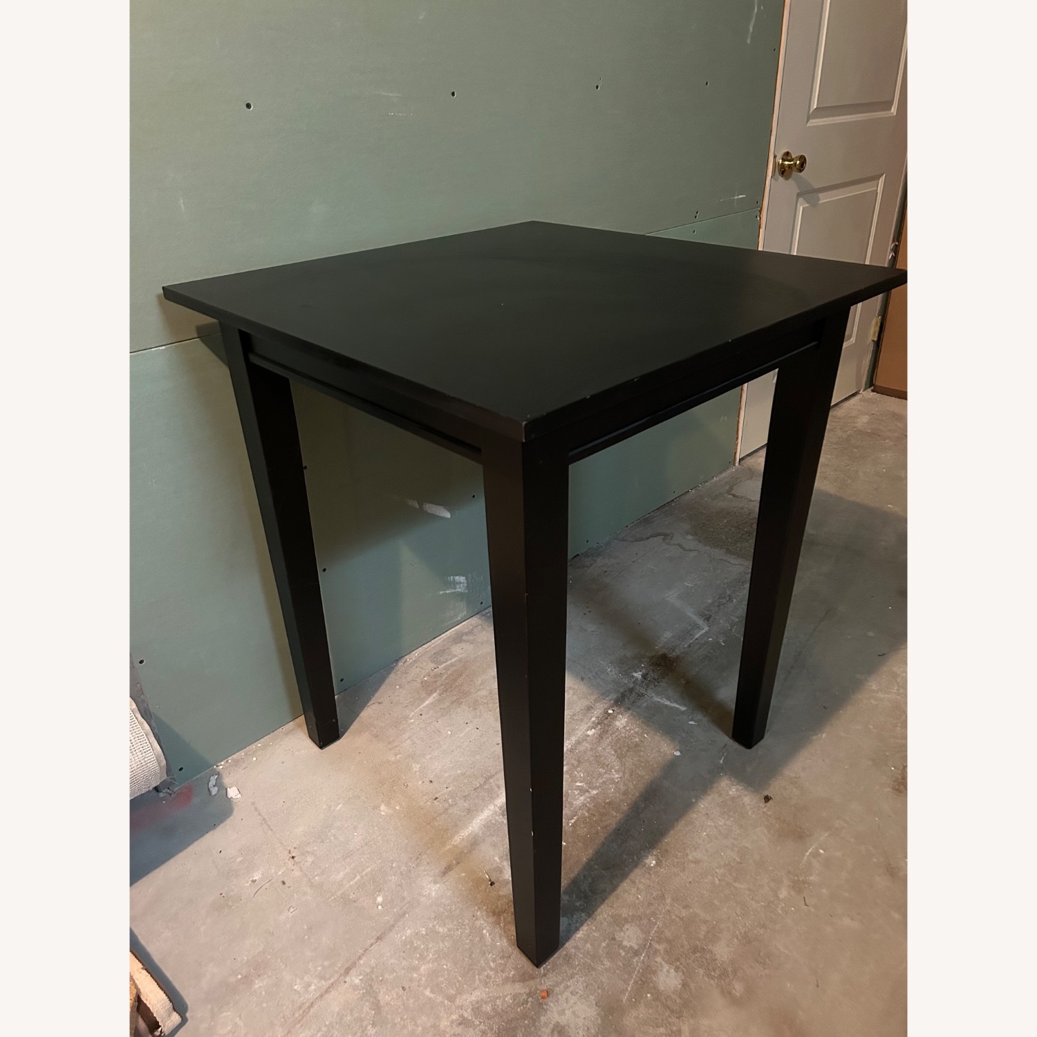 Black Wood Square Dining Table - image-1