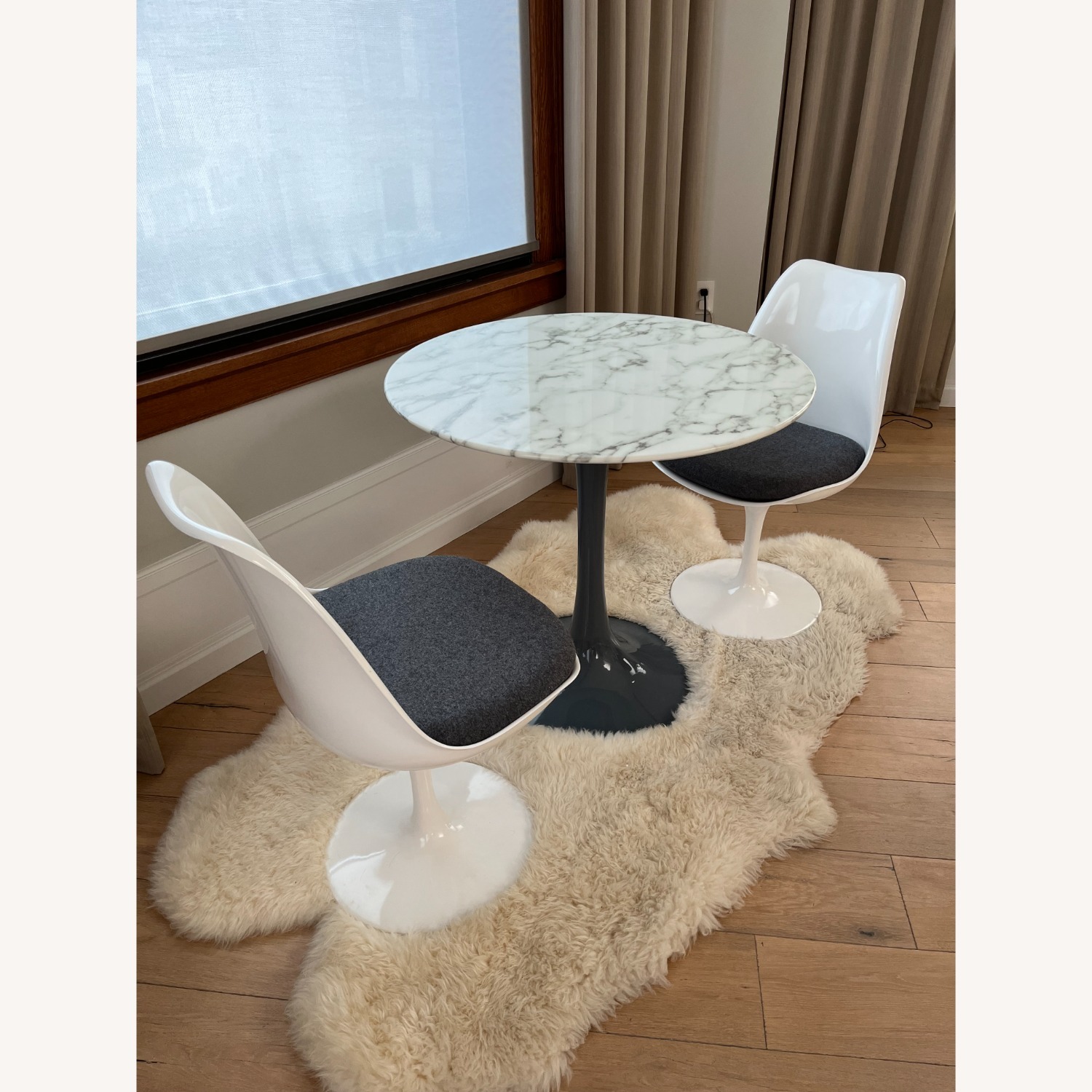 Tulip Dining Table with 2 Tulip Dining Chairs - image-2