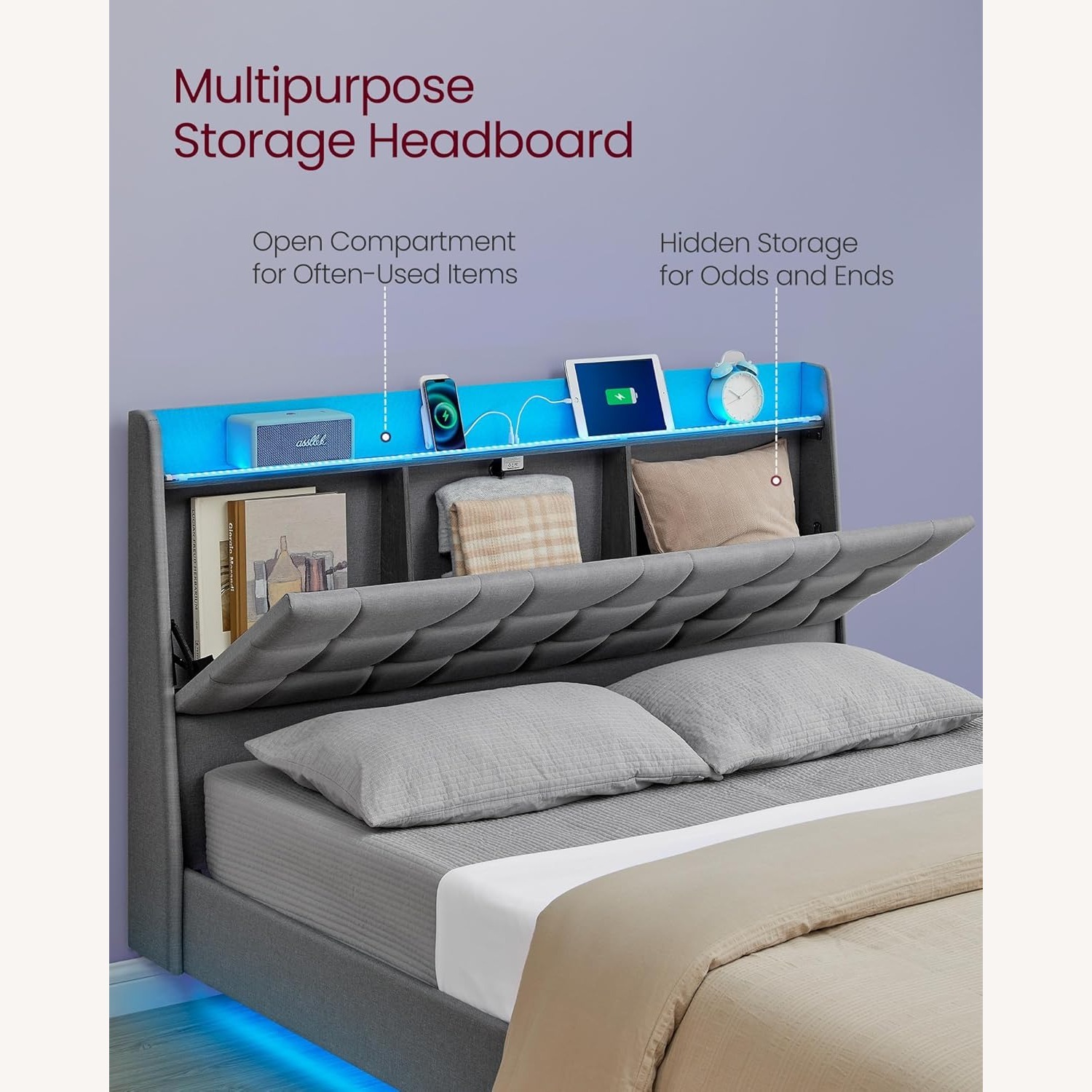 RGB Floating Full Bedframe - image-6