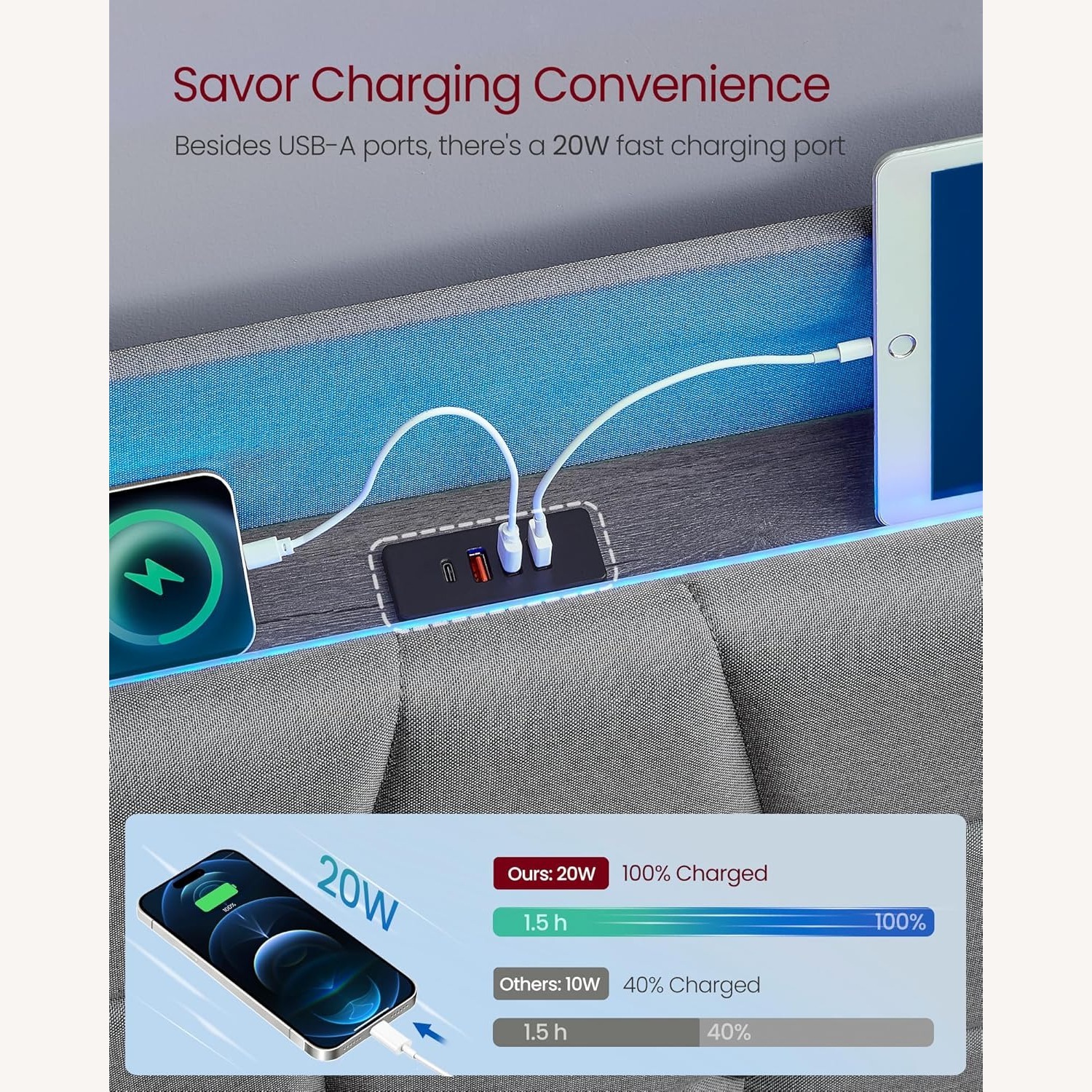 RGB Floating Full Bedframe - image-5